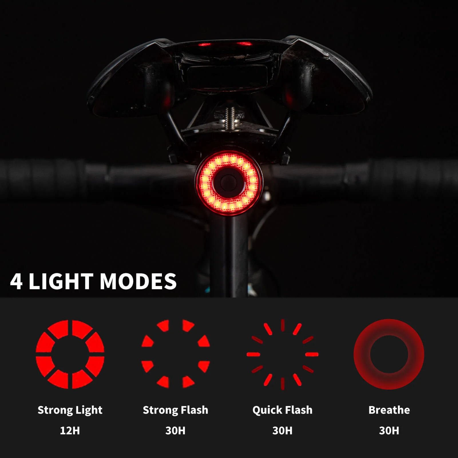 ROCKBROS Q3 Bike Tail Light Intelligent Light Sensor - Image 4