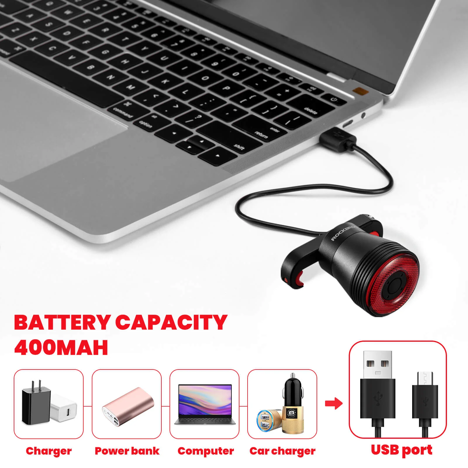 Q5 Smart Bike Tail Light with Brake Sensor - Image 6