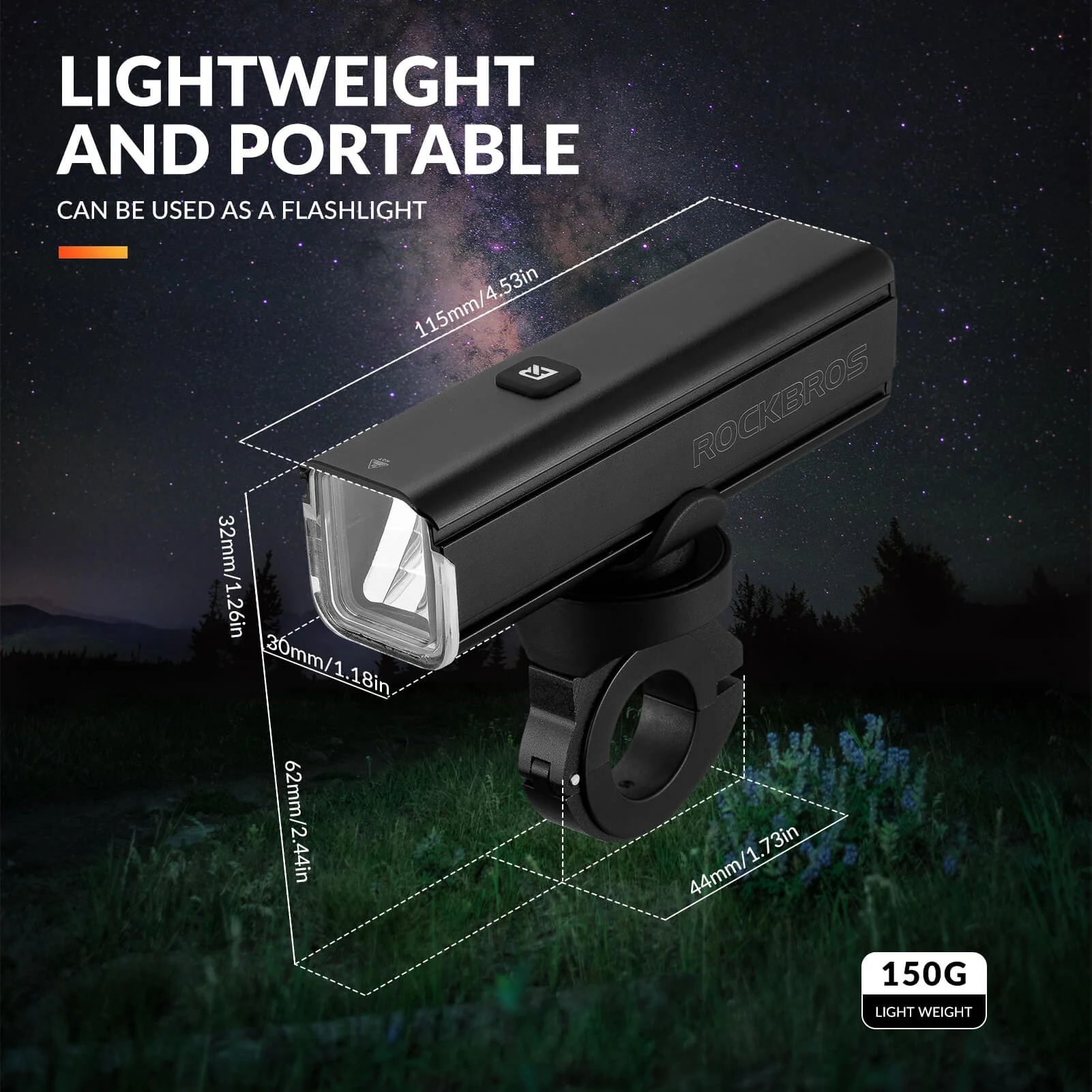 RHL1000 Bike Front Light Waterproof Bike Light - Image 7
