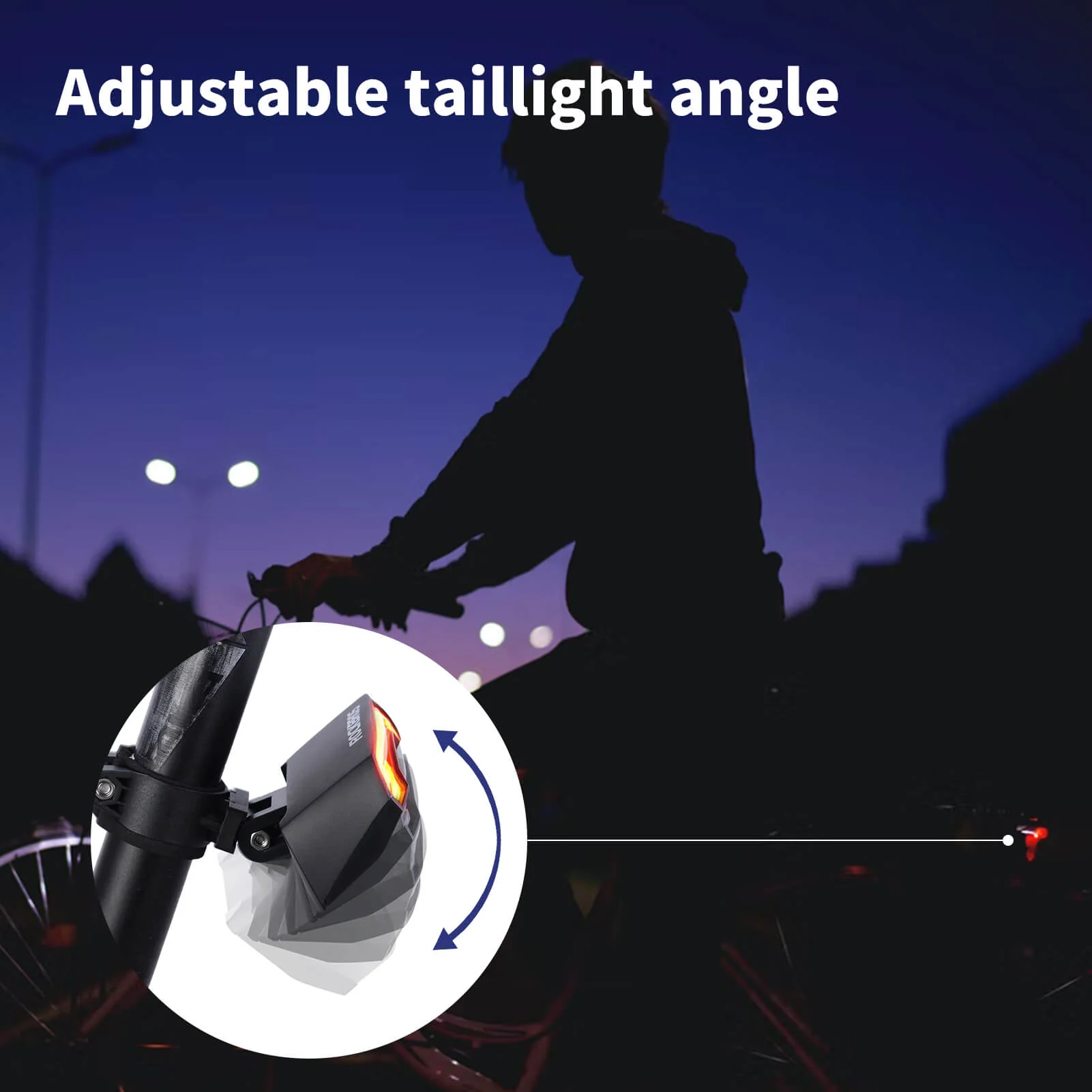 Smart Bike Tail Light with Remote Turn Signals & Laser - Image 6