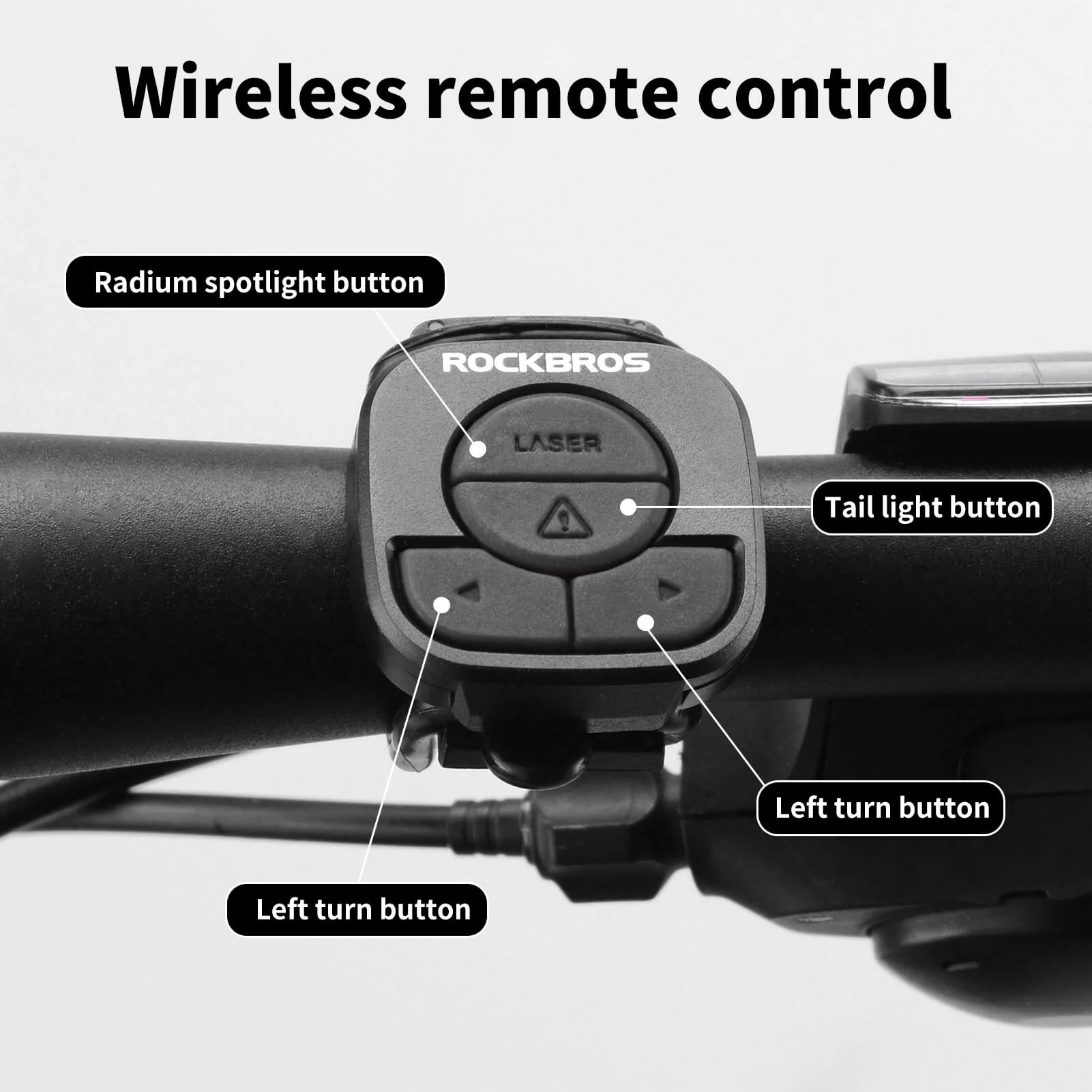 Smart Bike Tail Light with Remote Turn Signals & Laser - Image 8