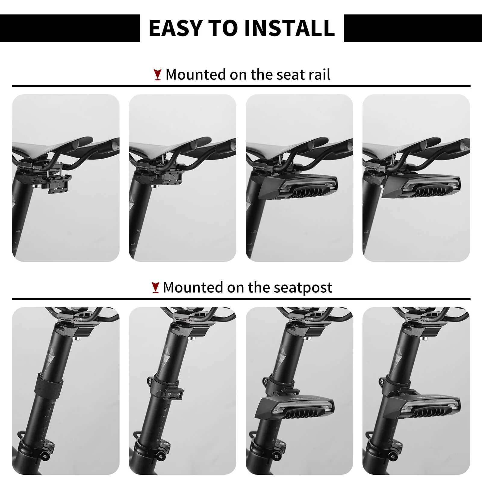 Smart Bike Tail Light with Remote Turn Signals & Laser - Image 9