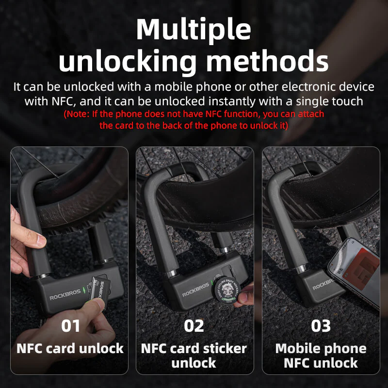 ROCKBROS Smart U-Lock NFC Bike Lock - Image 3