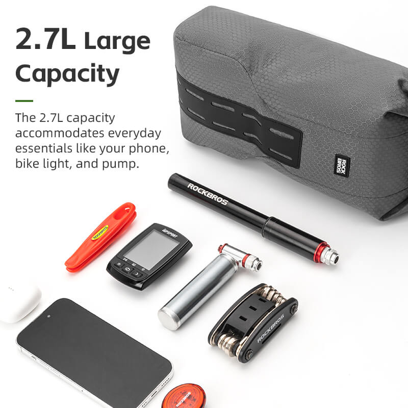 ROCKBROS Water-Resistant Front Fork Rack Bag for Bikepacking - Image 3