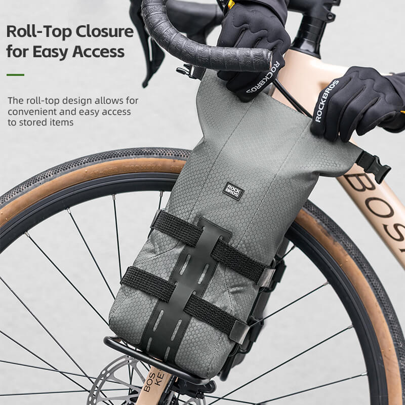 ROCKBROS Water-Resistant Front Fork Rack Bag for Bikepacking - Image 5