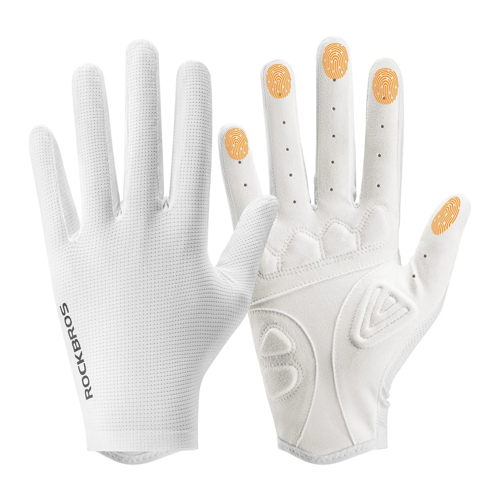 S396-1 Solid Color Full Finger Cycling Gloves - Image 2