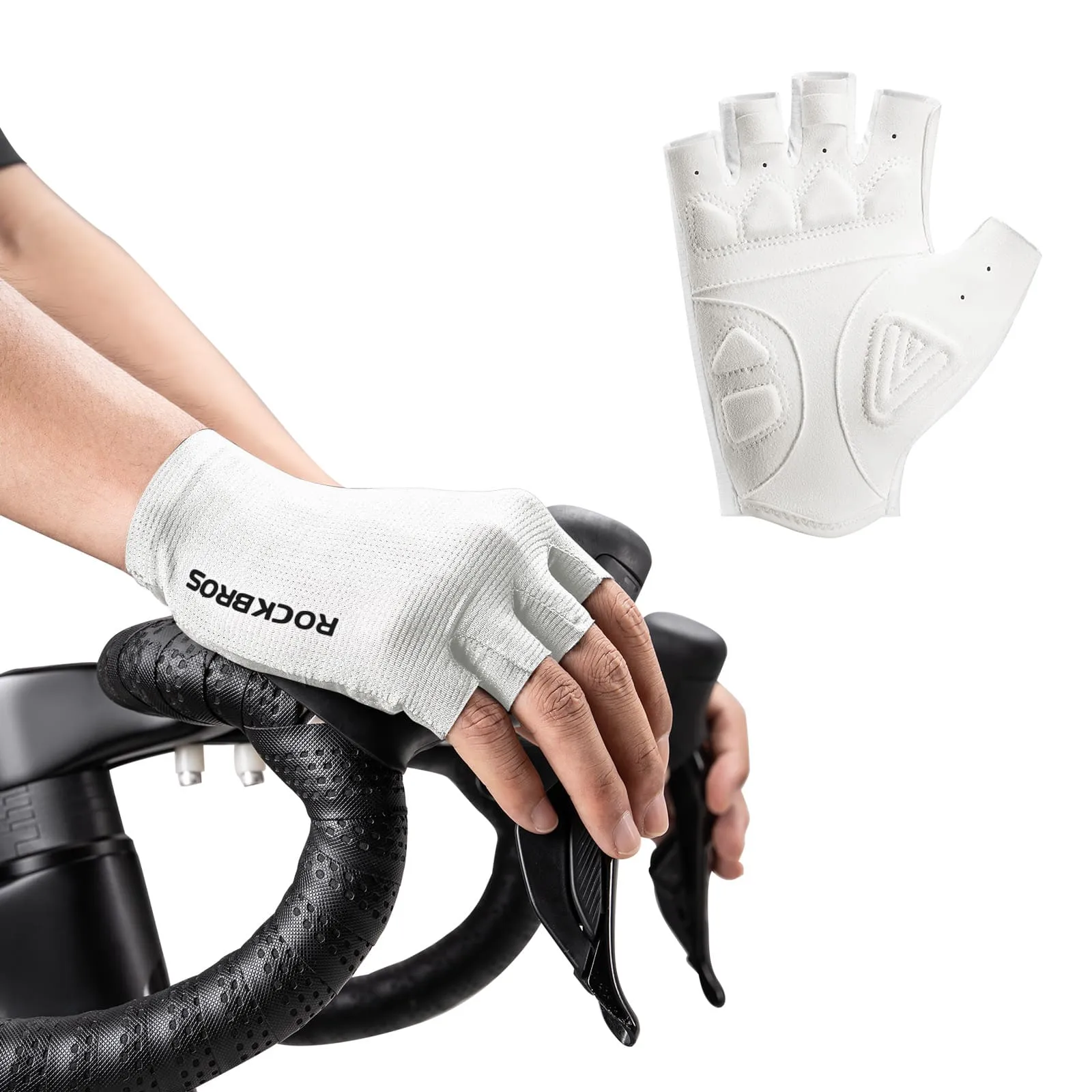 S396 Solid Color Short Finger Cycling Gloves - Image 4