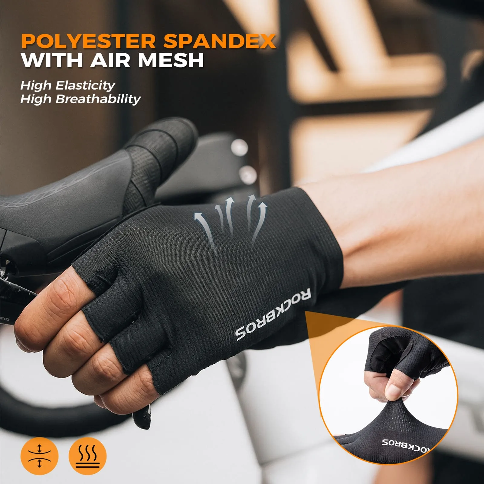 S396 Solid Color Short Finger Cycling Gloves - Image 6