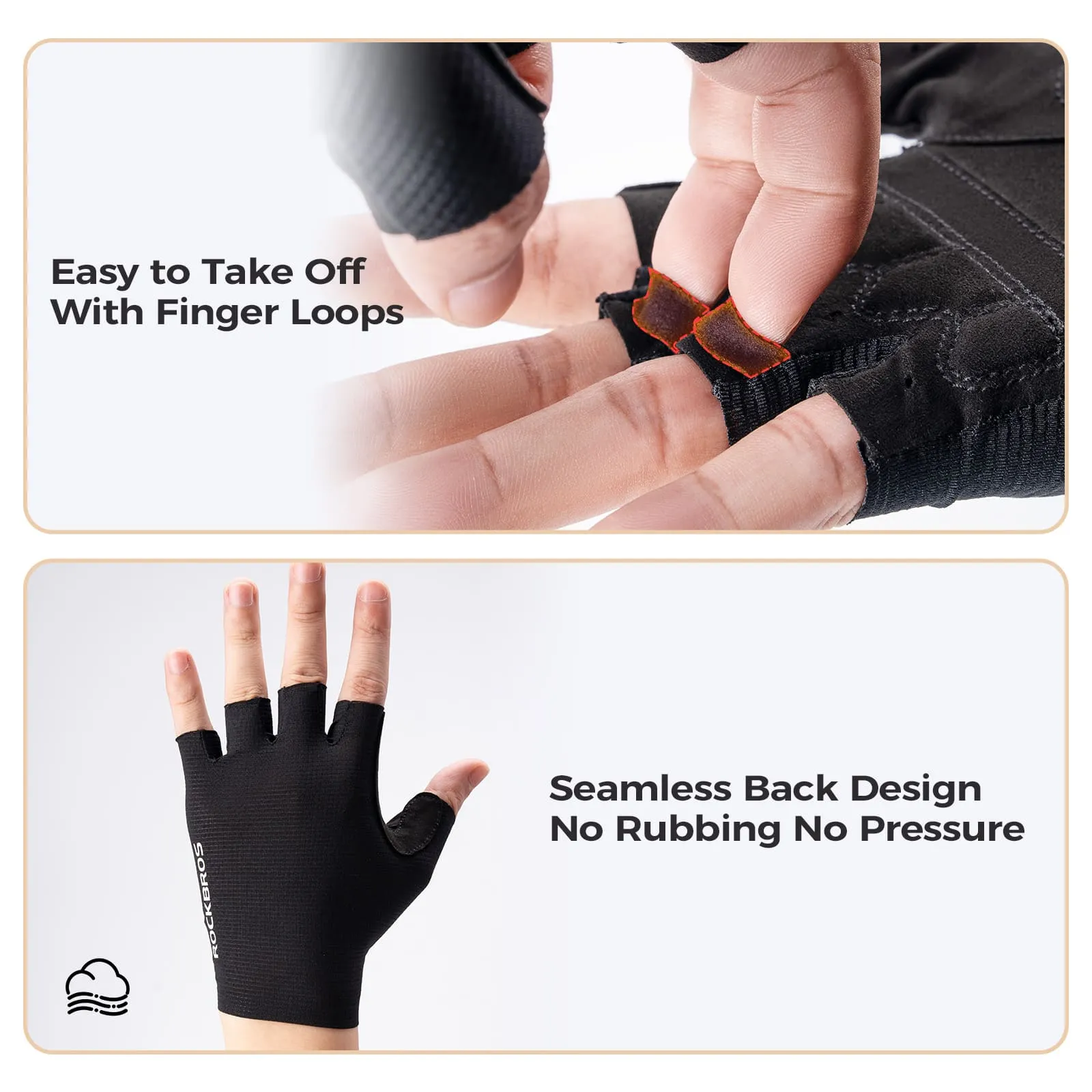 S396 Solid Color Short Finger Cycling Gloves - Image 7