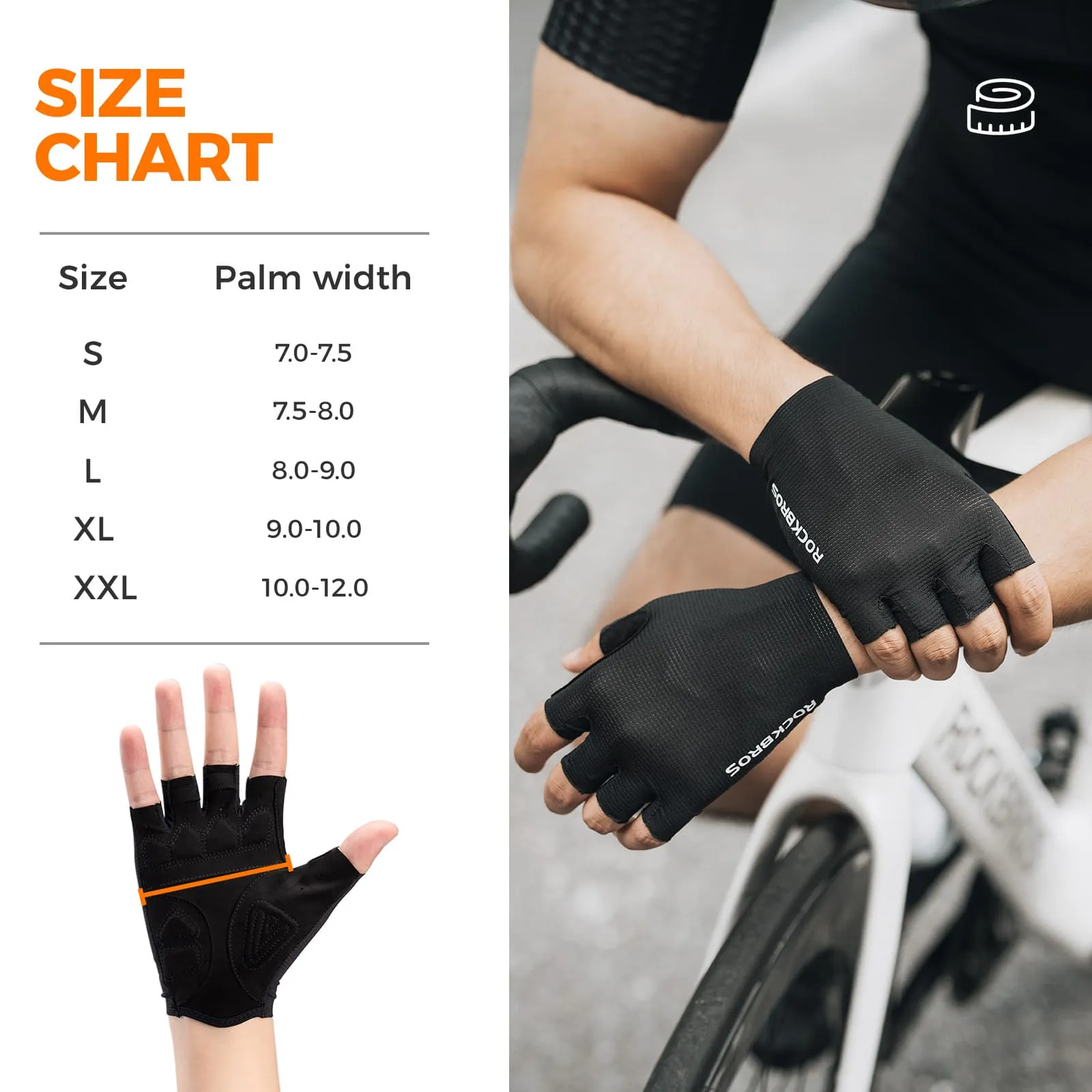 S396 Solid Color Short Finger Cycling Gloves - Image 8