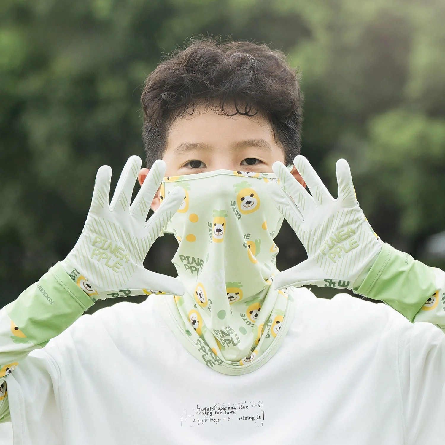 S401 Kids Sun Protection Cycling Gloves - UPF50+ - Image 11