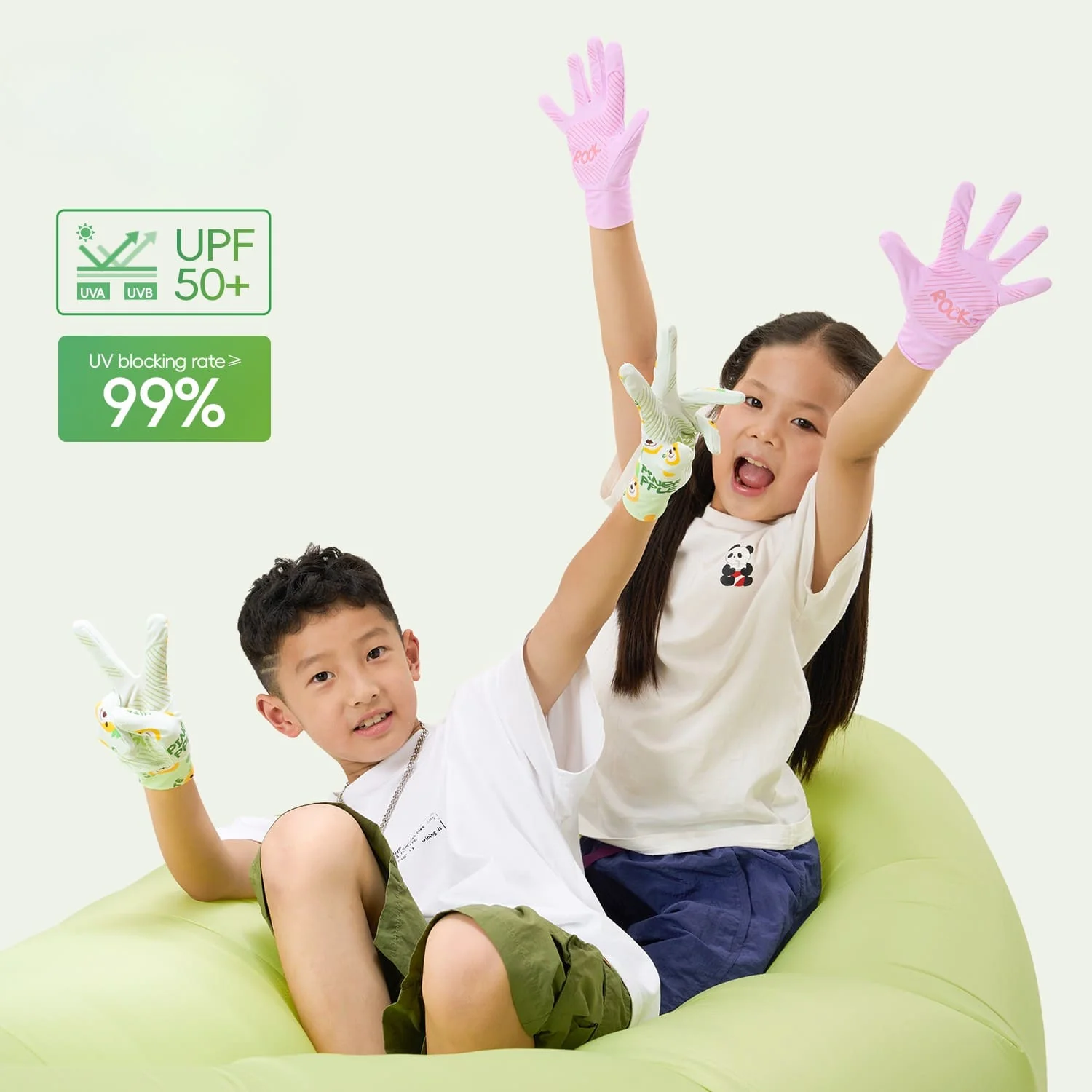 S401 Kids Sun Protection Cycling Gloves - UPF50+ - Image 5