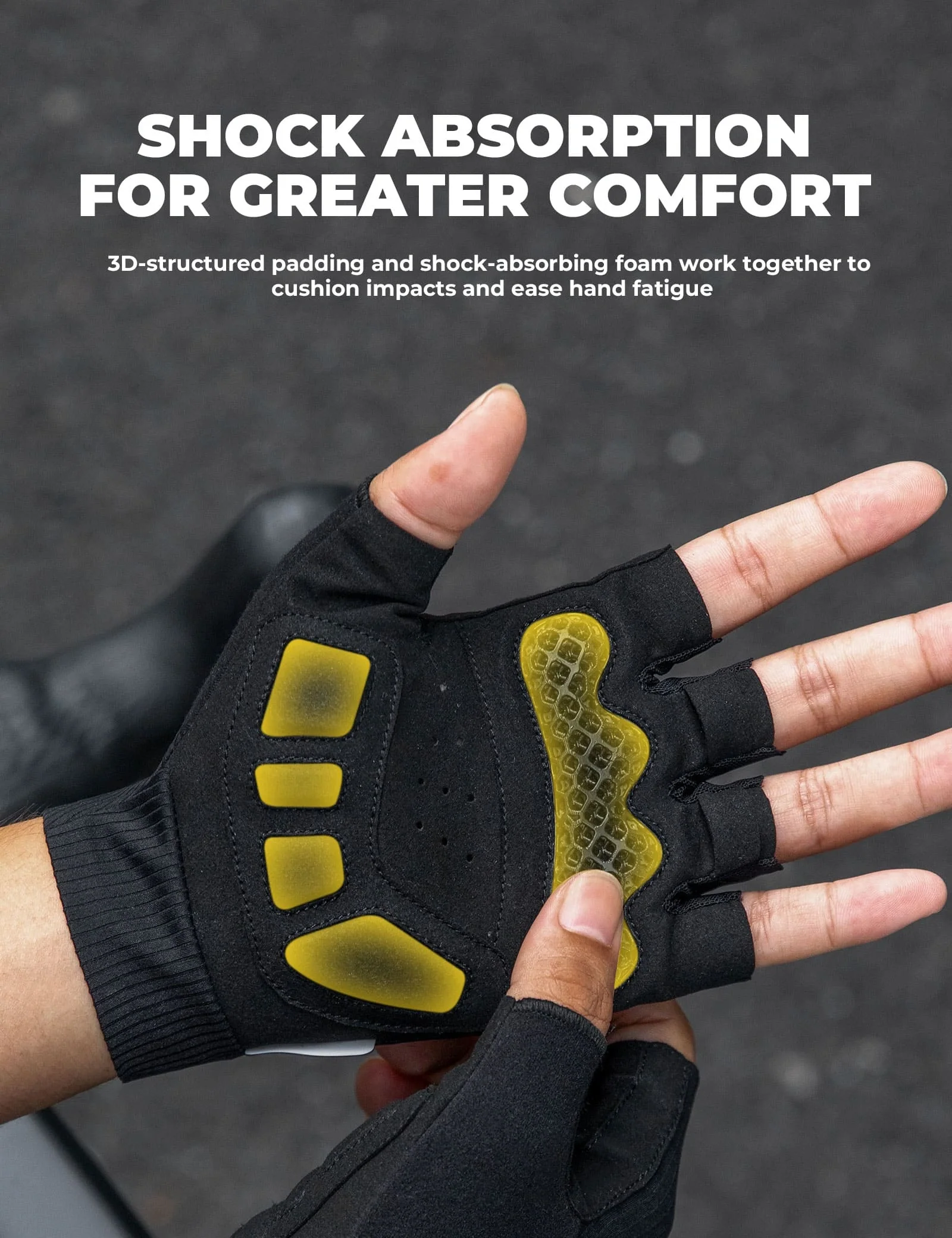 S405 3D Printed Palm Pad Cycling Gloves - Image 7
