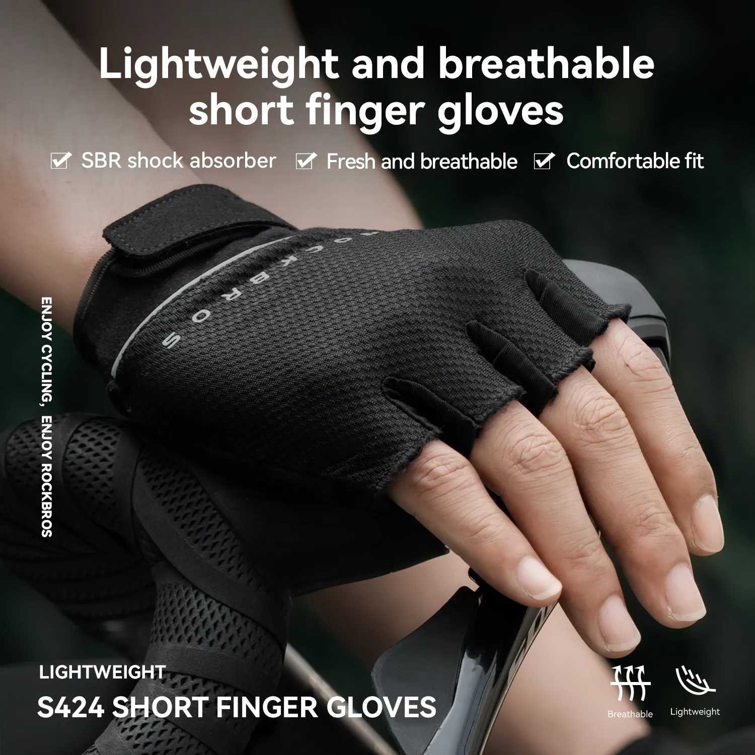 S424 Half Finger Cycling Gloves - Image 8