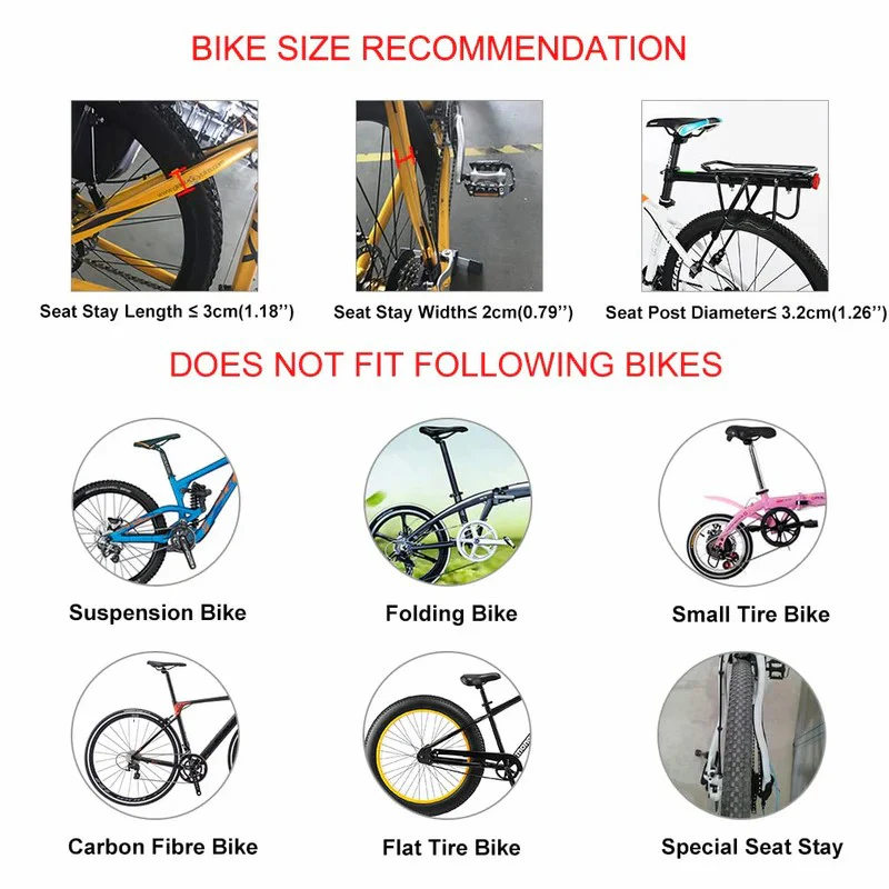 Seatpost Mounted Bike Rear Rack with Bolt-On Mount - Image 7
