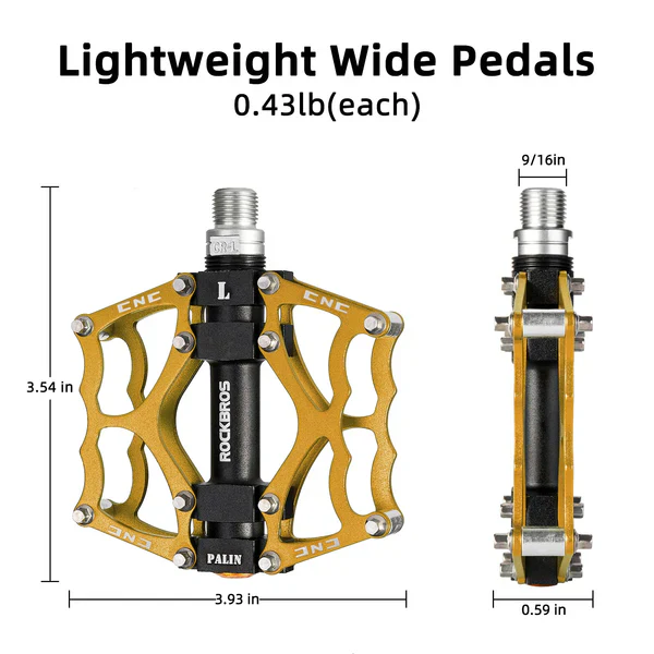 Single Bearing Aluminum Alloy Platform Pedals - Image 14