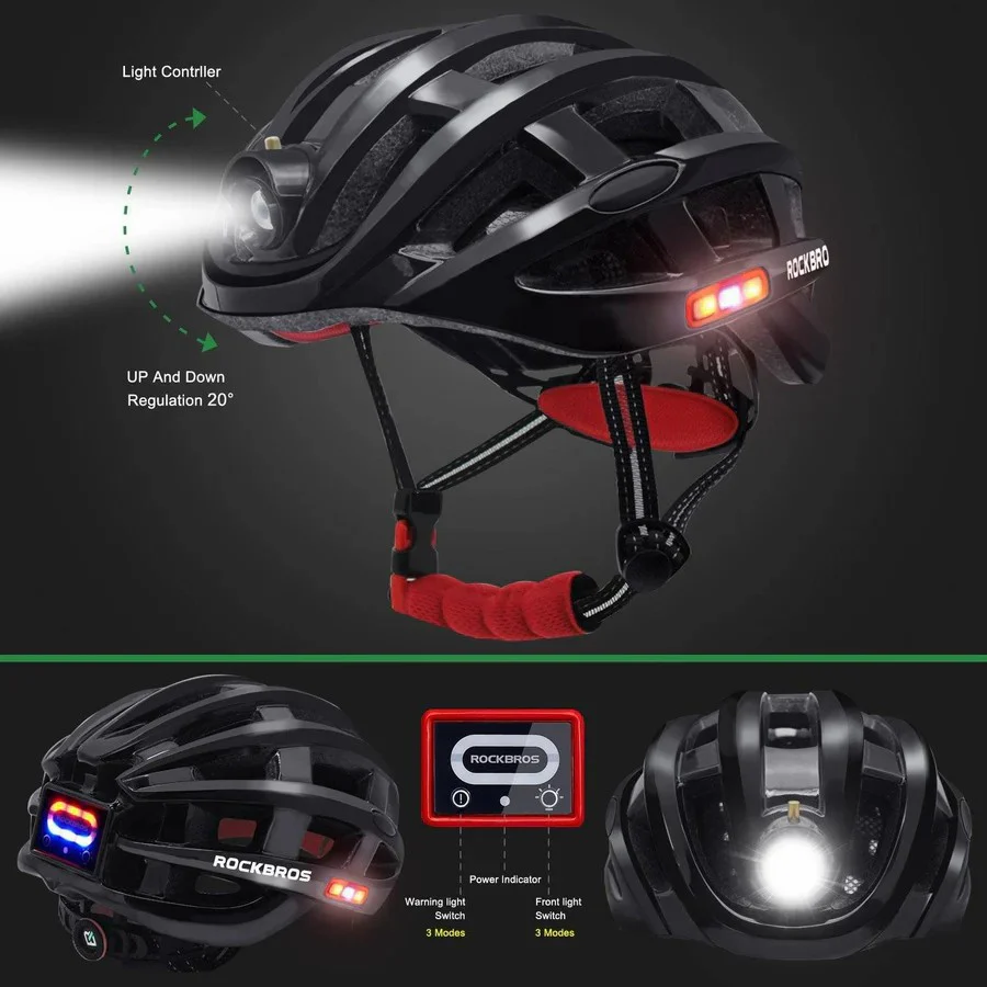 Smart Bike Helmet with LED Light Ultra-Lightweight - Image 6