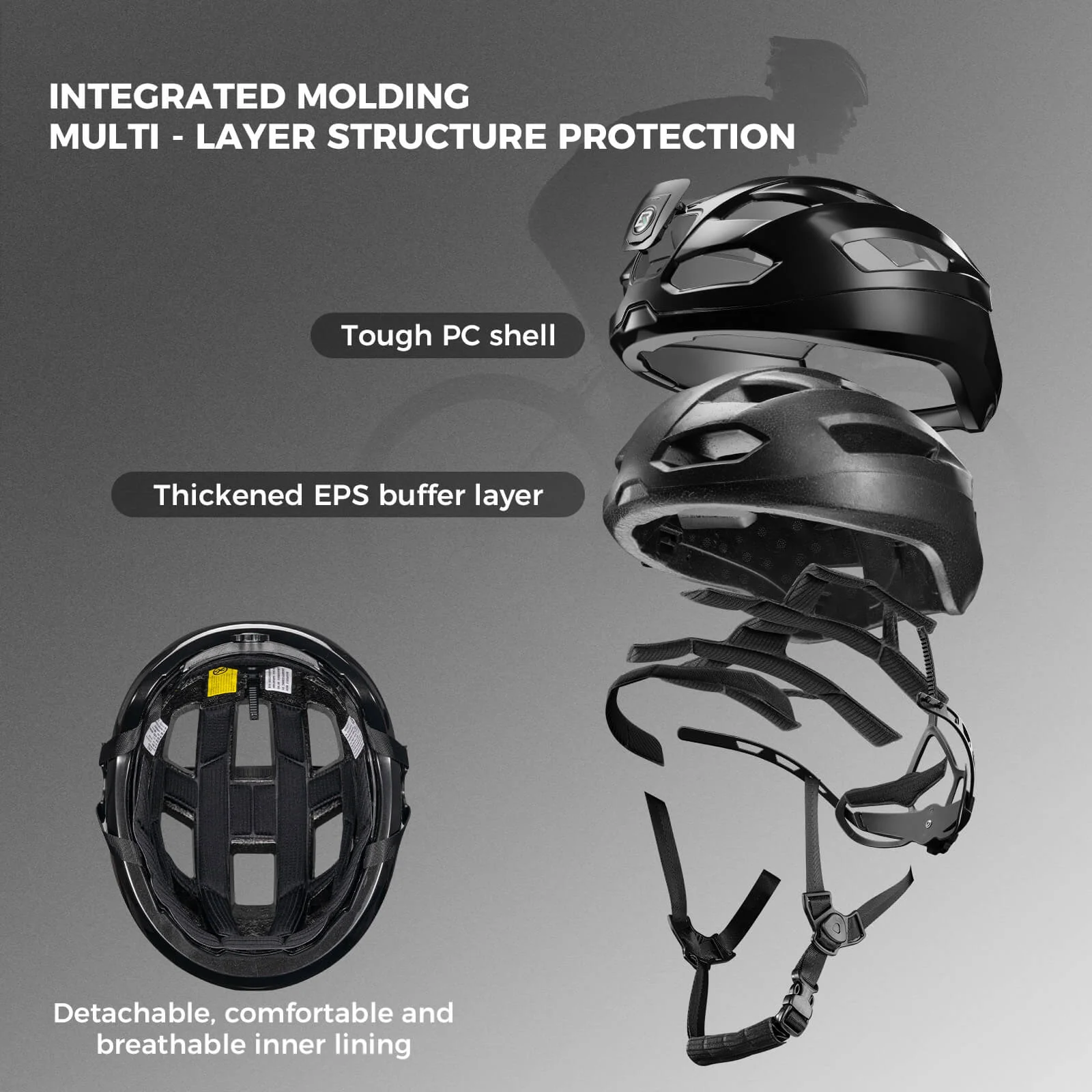 Smart Bike Helmet with Remote-Controlled Warning Lights - Image 19