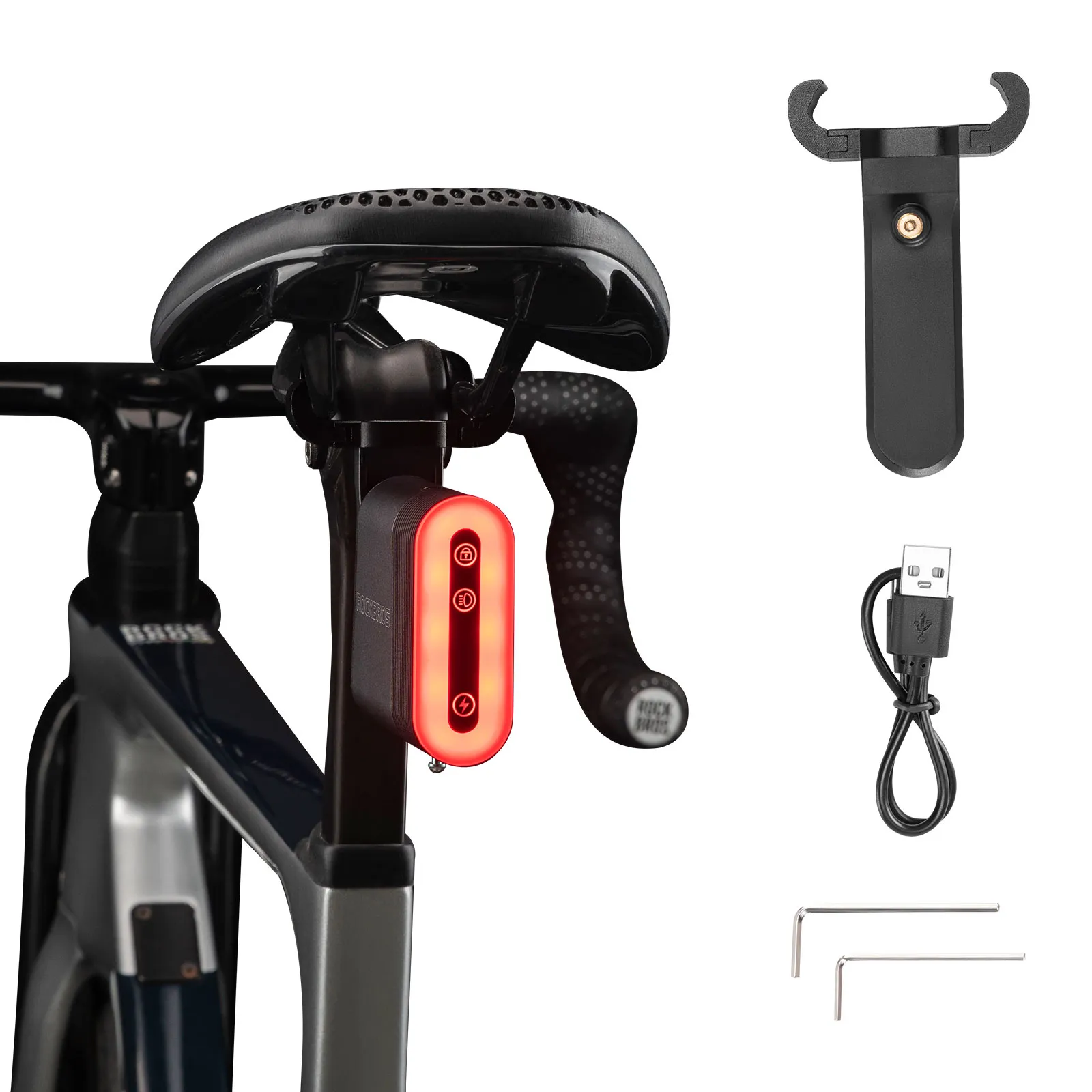 Smart Bike Tail Light with Brake Sensor & Bluetooth Lock