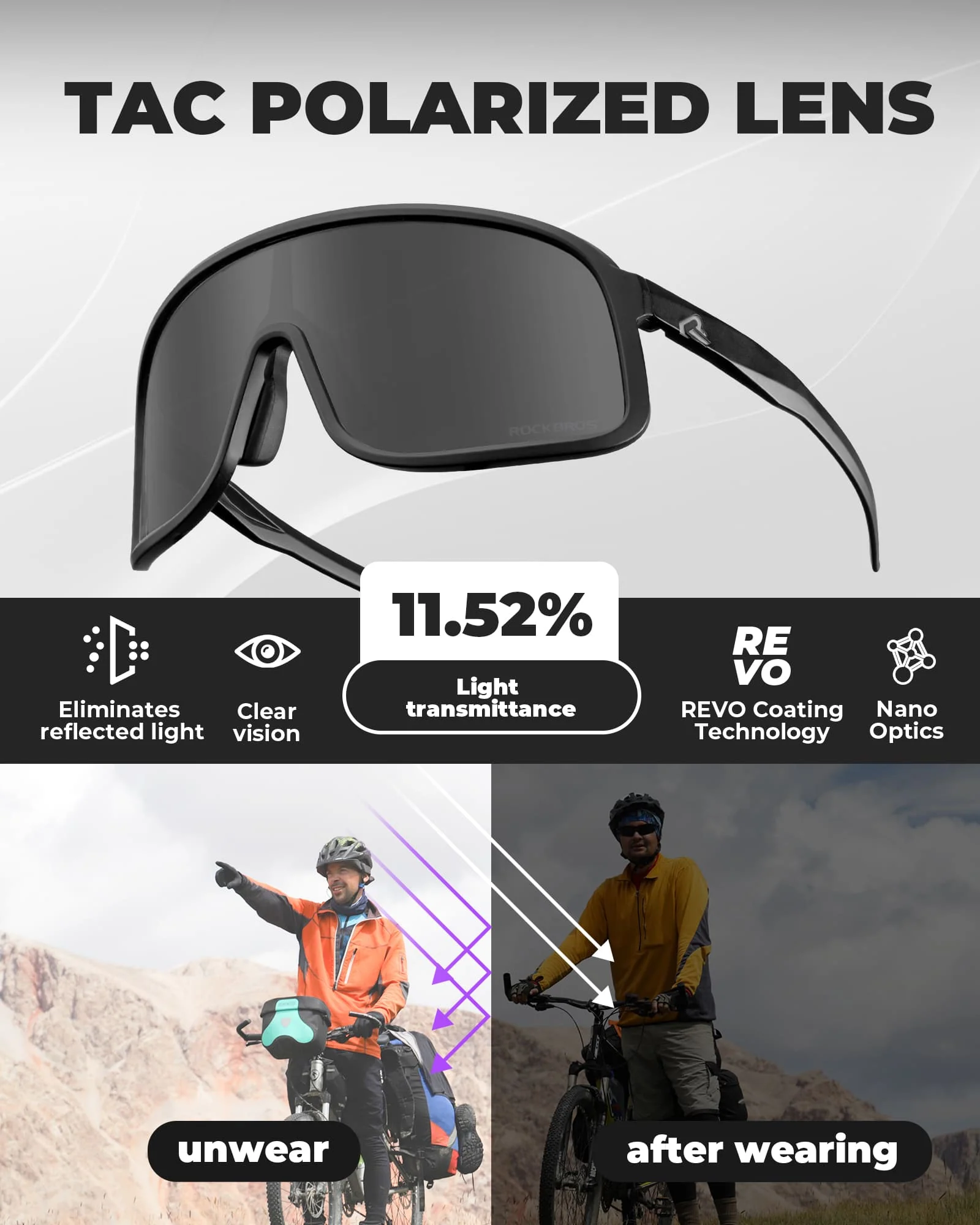 SP350 Polarized Cycling Glasses - Image 8