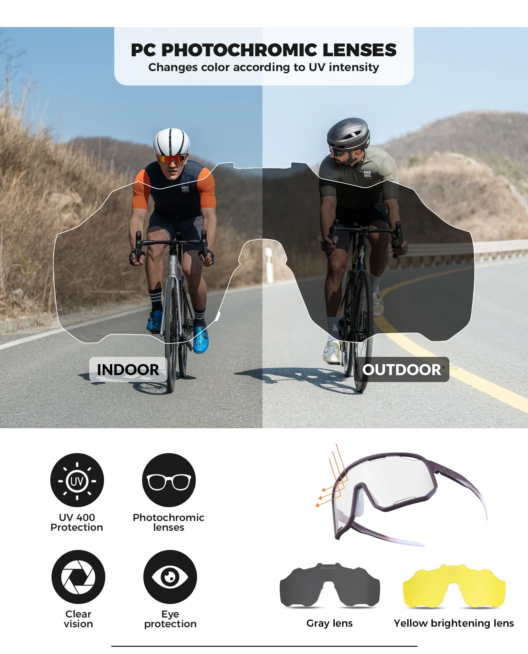 SP351 Photochromic Windproof Cycling Sunglasses - Image 10