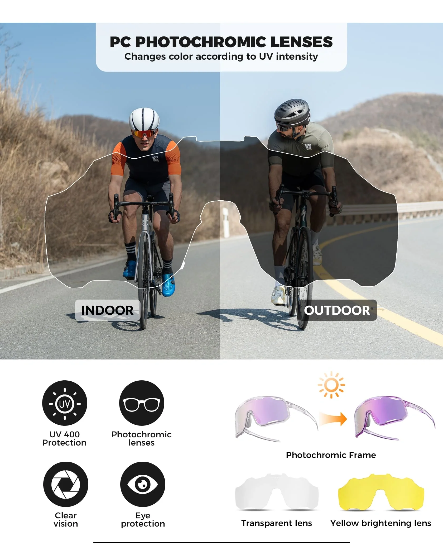 SP351 Photochromic Windproof Cycling Sunglasses - Image 11