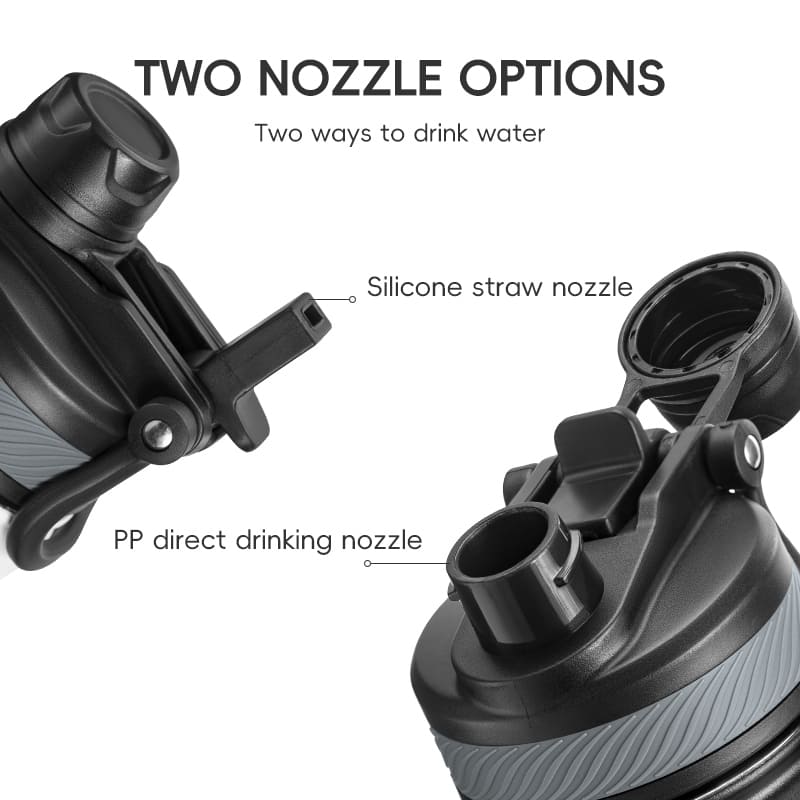 Stainless Steel Insulated Sports Water Bottle with Straw - Image 8