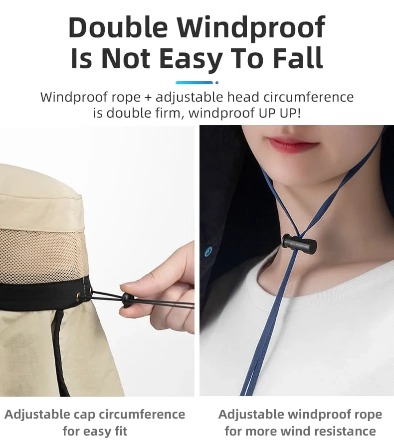 Sun Protection Hat with Face Cover - Image 8