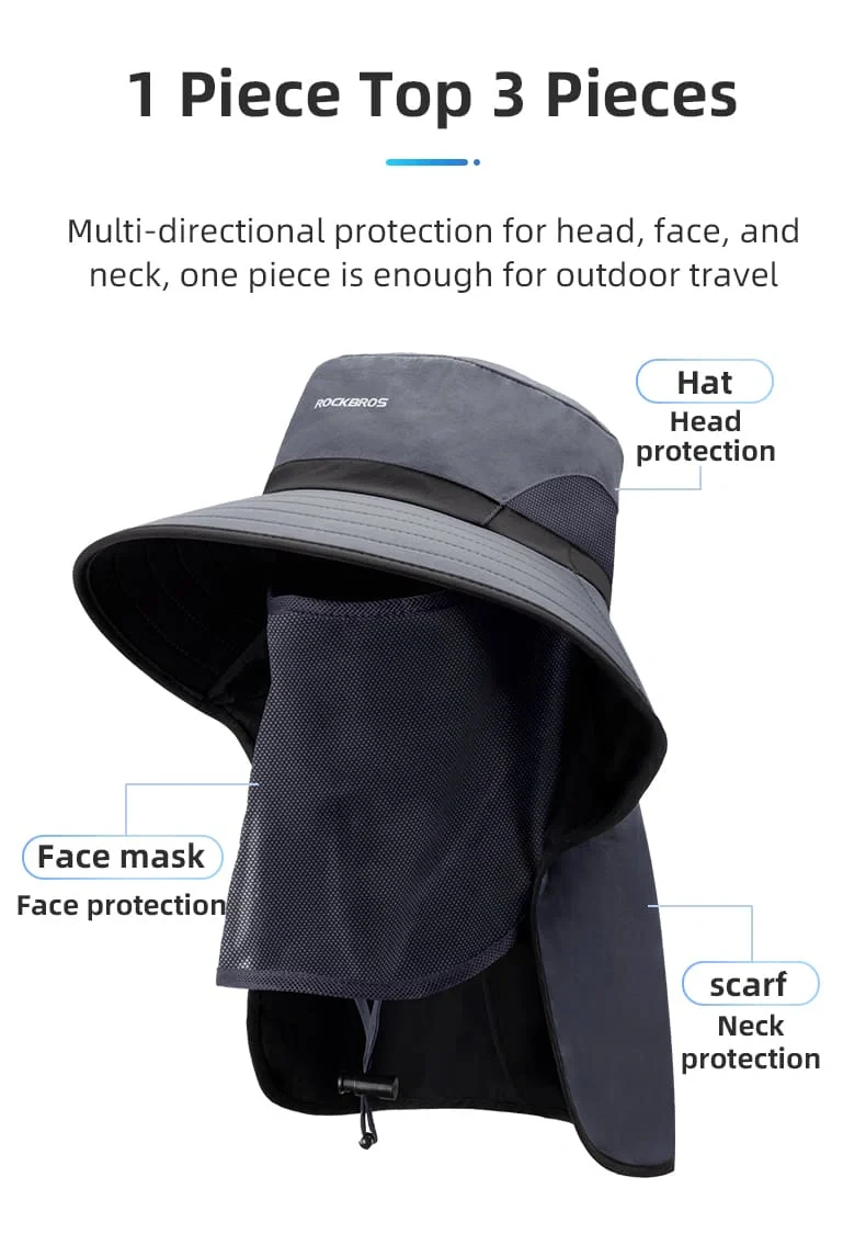 Sun Protection Hat with Face Cover - Image 9