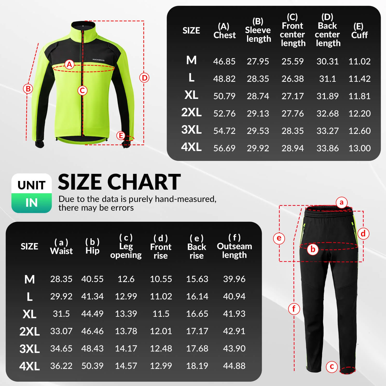 Cycling Kit Thermal Fleece Windproof Jeckets & Pants - Image 8