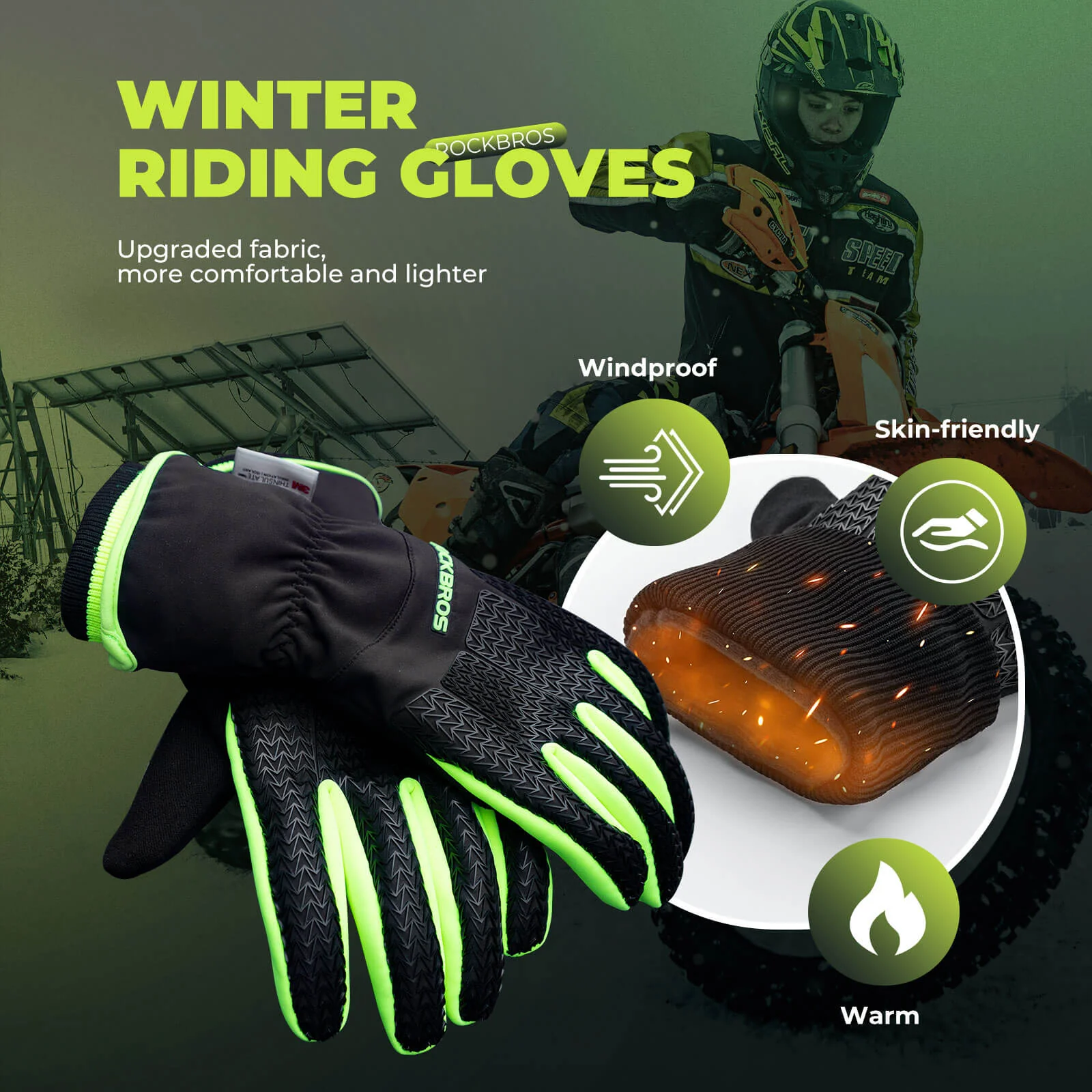 Thermal Full Finger Cycling Gloves - Image 2