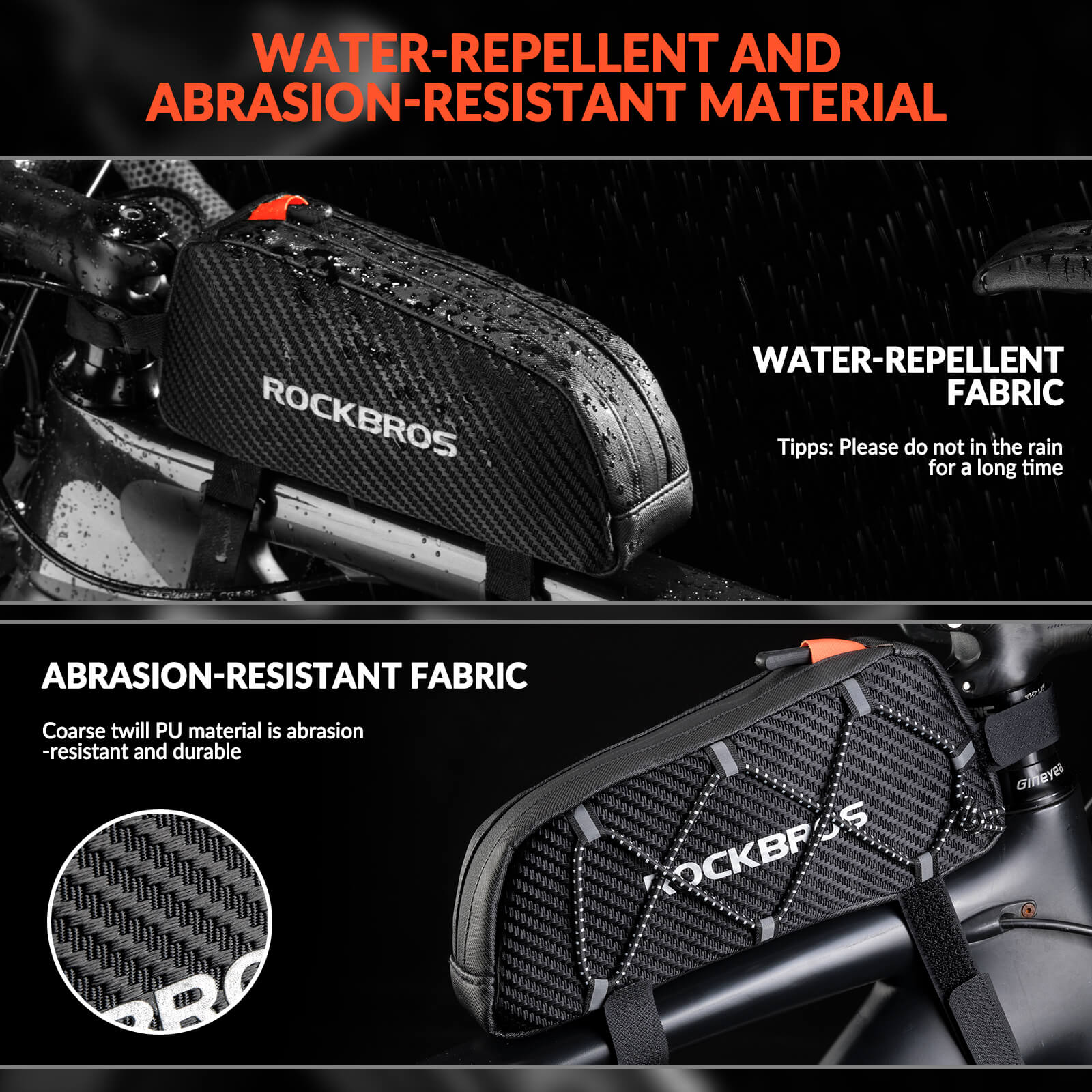Top Tube Bike Bag with Side Drawstring - 1L - Image 6