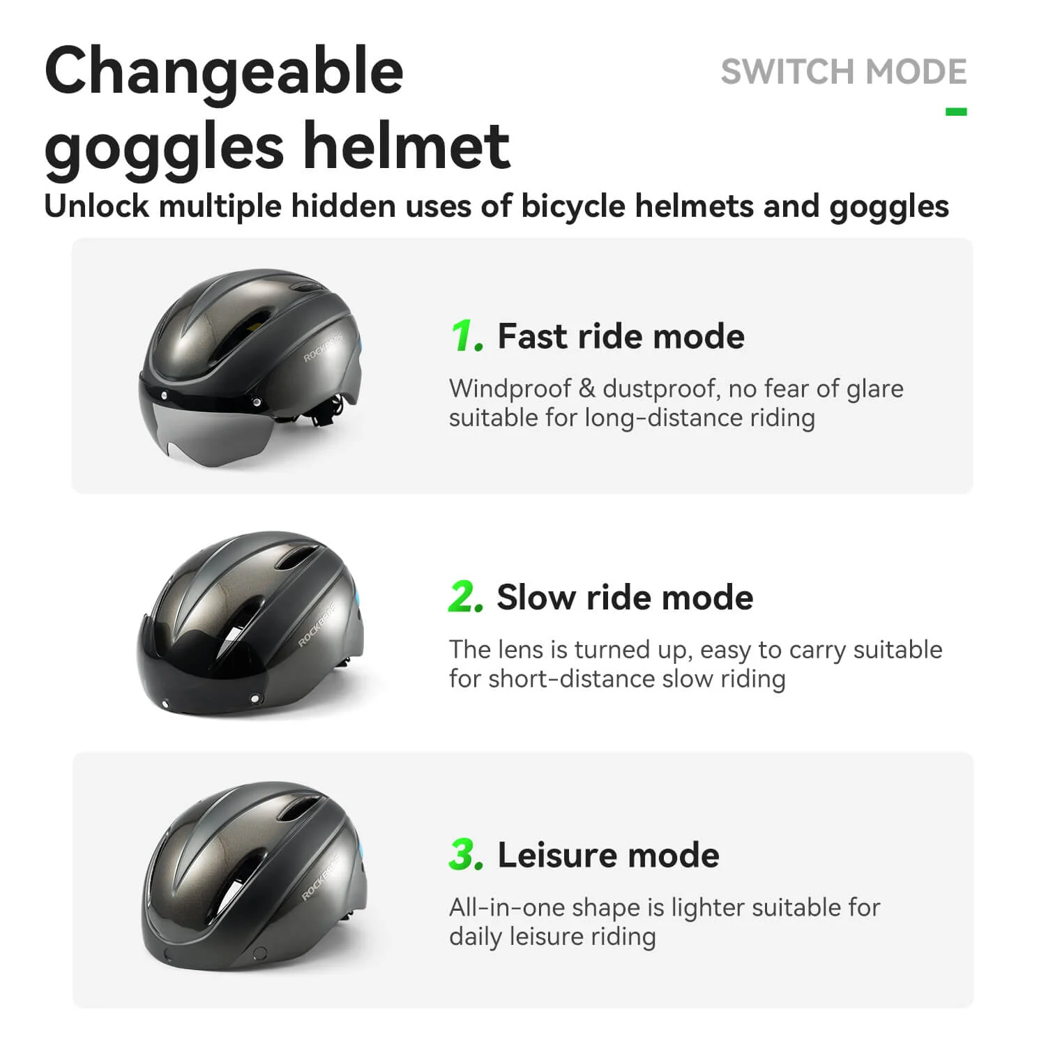 Trussier Magnetic Goggles Bike Helmet - Image 10
