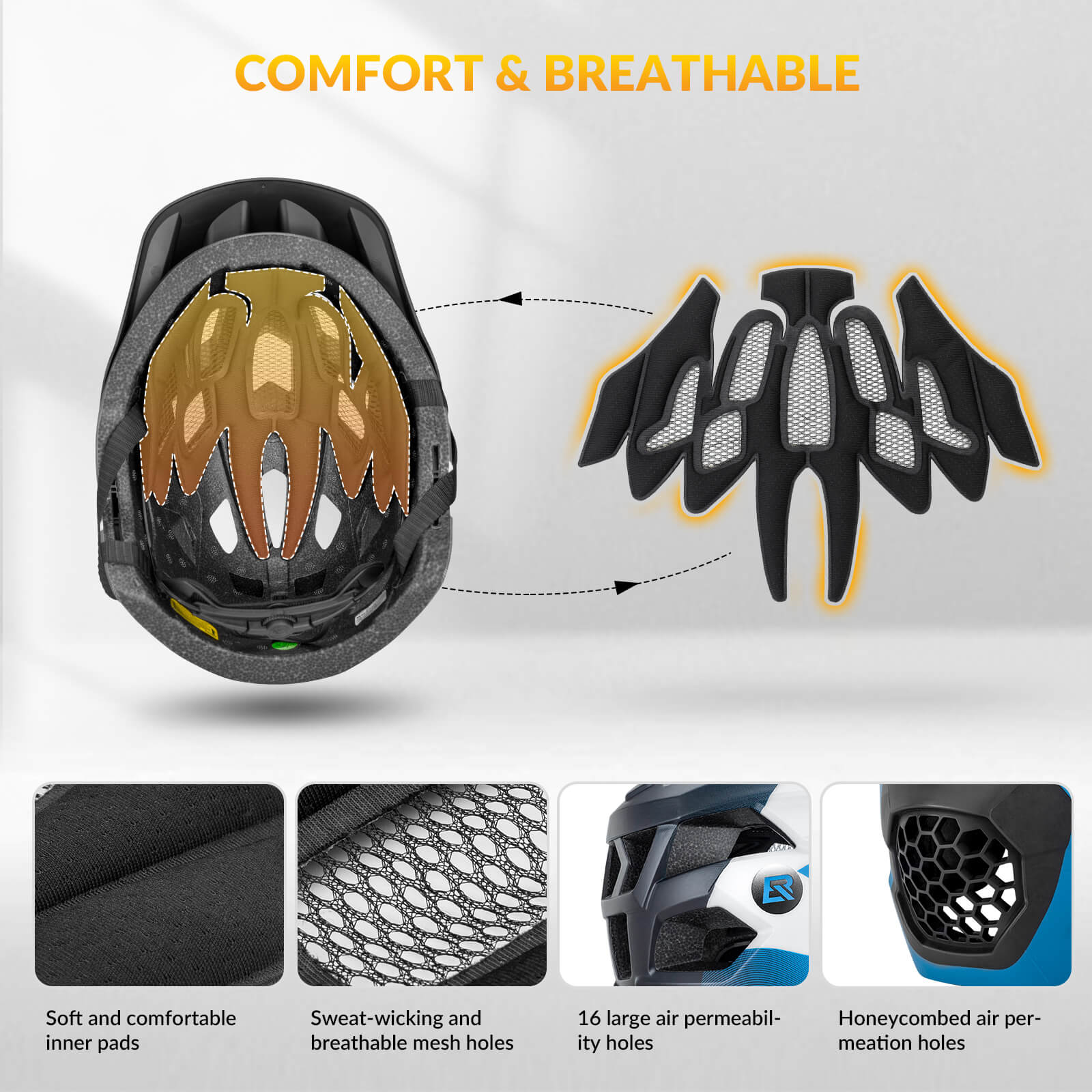 TS-61 Kids Full-Face Bike Helmet - Image 15
