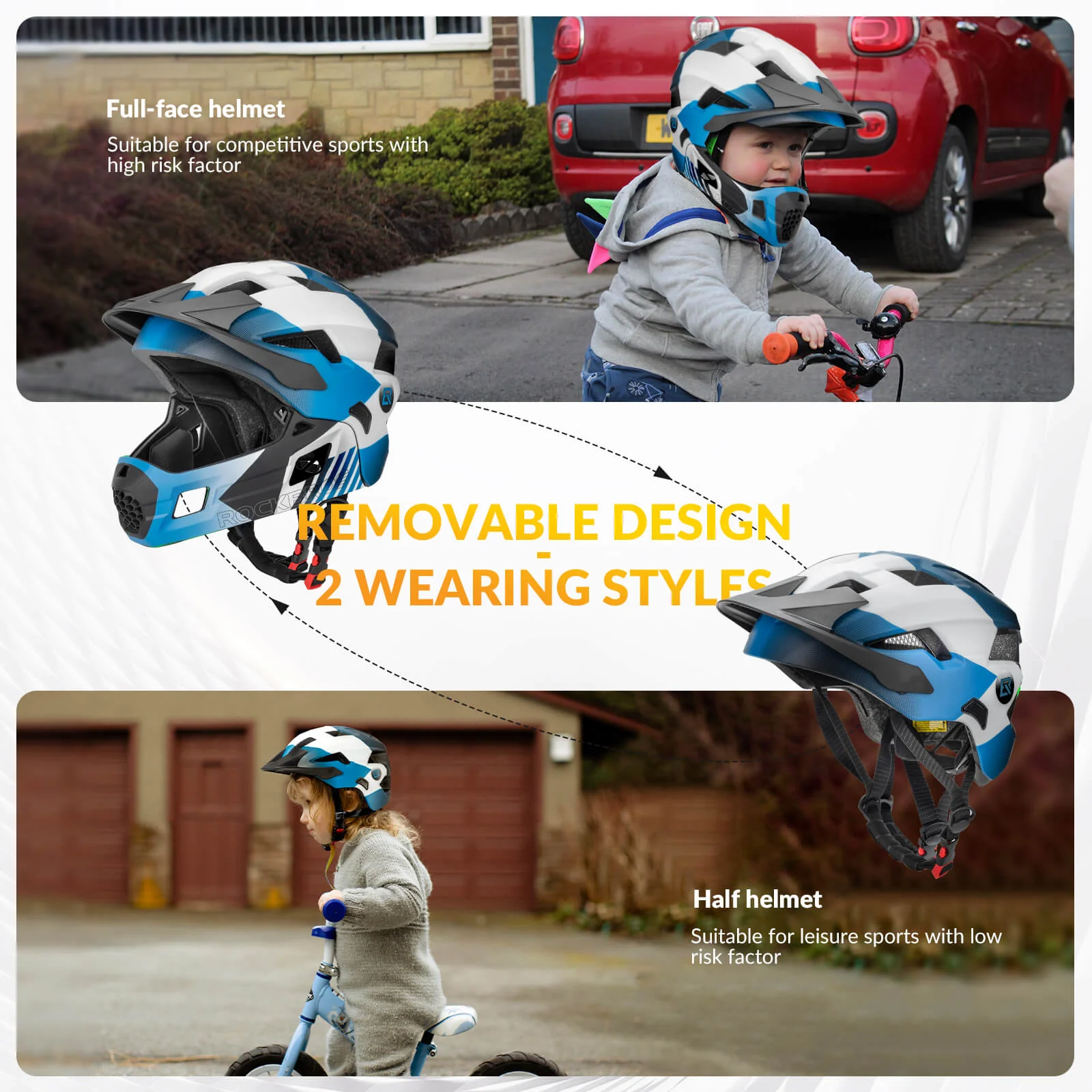 TS-61 Kids Full-Face Bike Helmet - Image 7