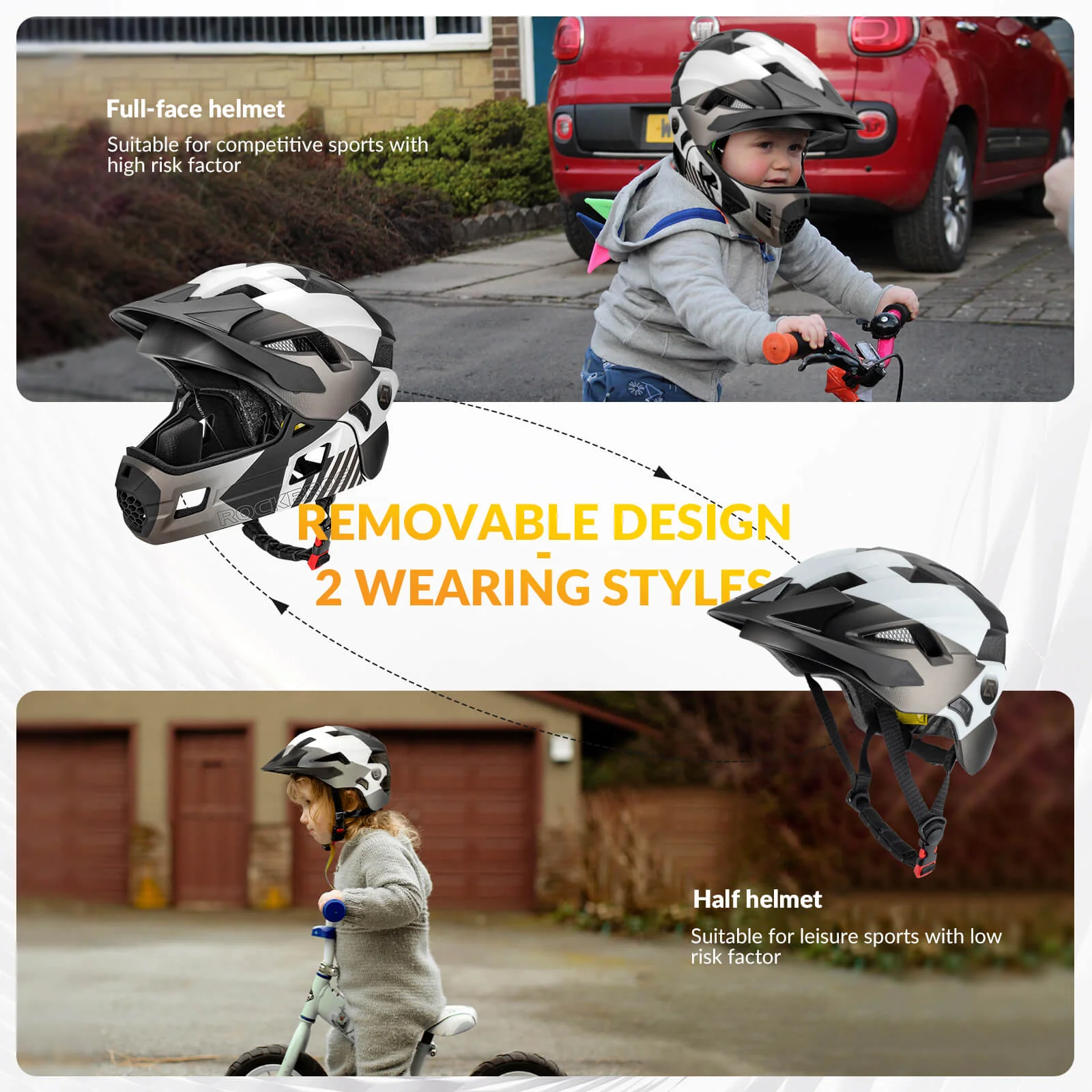 TS-61 Kids Full-Face Bike Helmet - Image 8