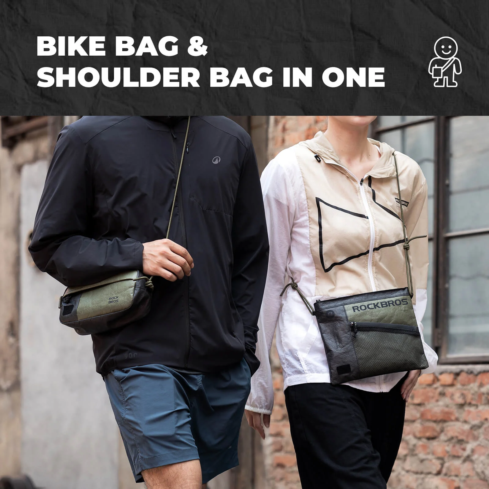Bike Handlebar Bag with Shoulder Strap - 1.5L - Image 8