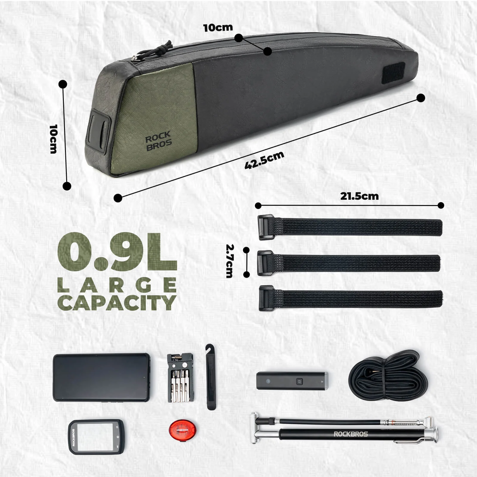 Top Tube Bike Bag - 0.9L - Image 4
