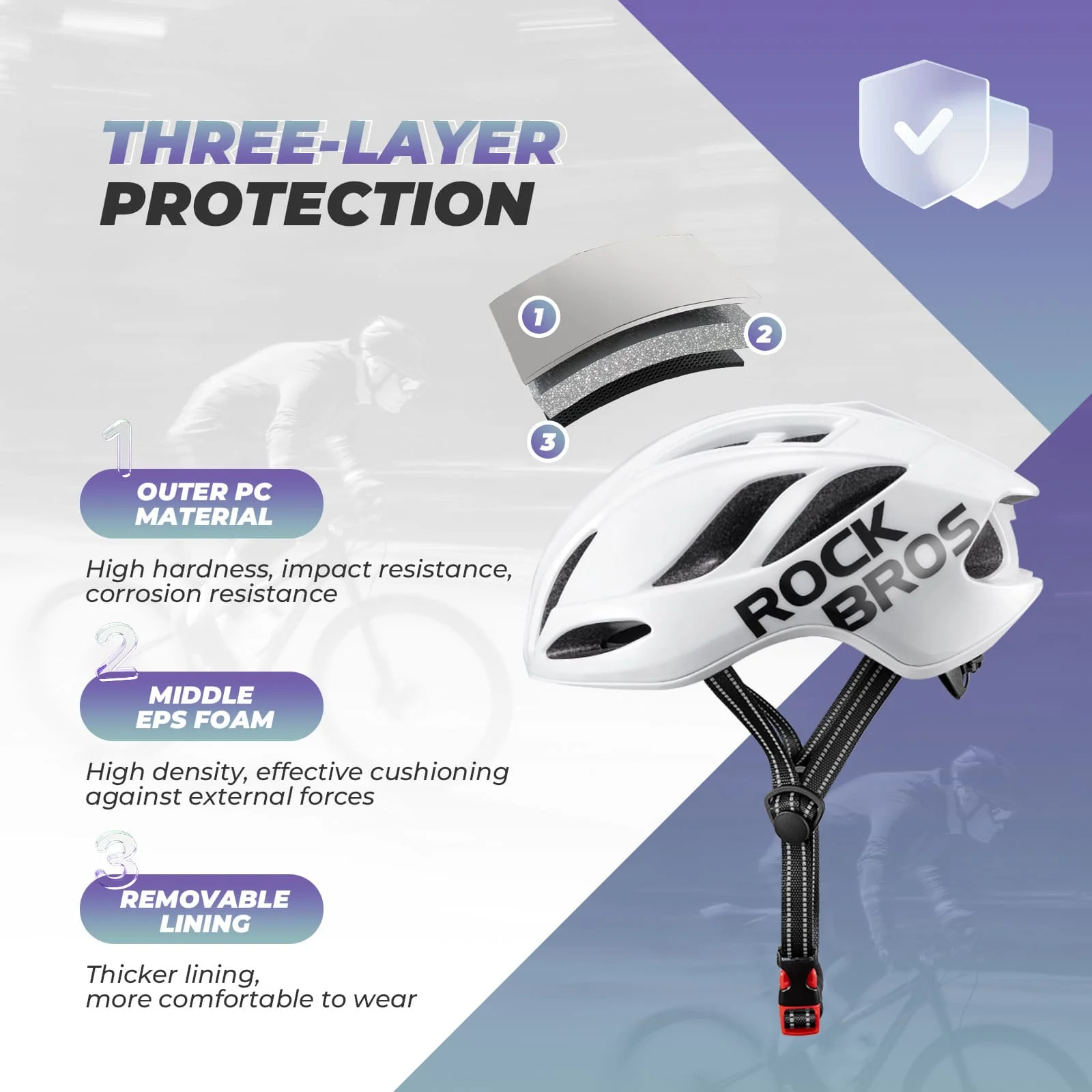 Ultra-Light In-Mold Bicycle Safety Helmet - Image 7