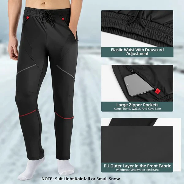 Unisex Fleece Lined Thermal Cycling Pants - Image 2
