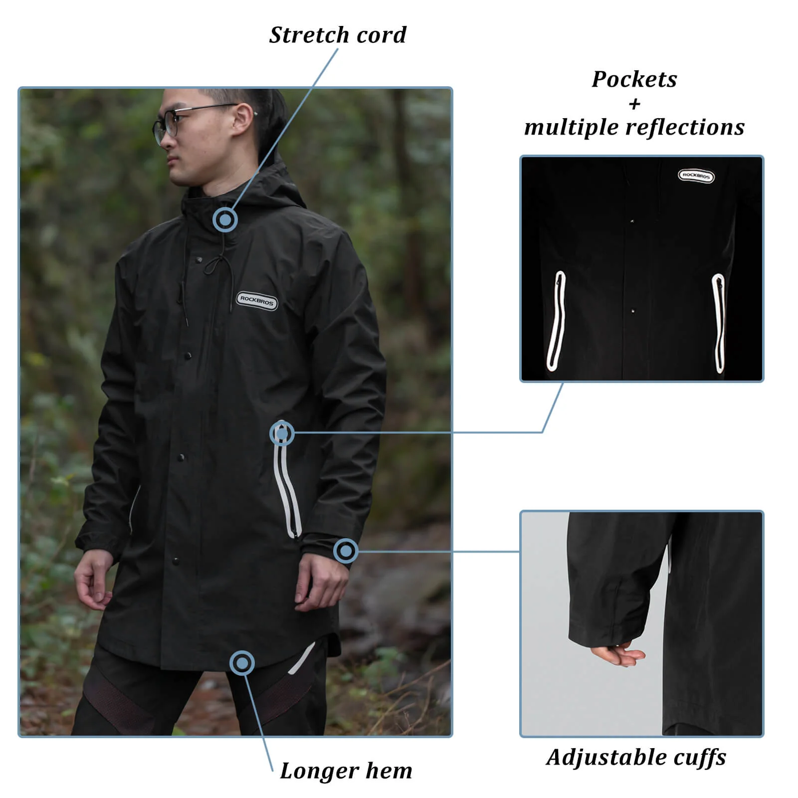 Unisex Long Waterproof Raincoat - Image 5