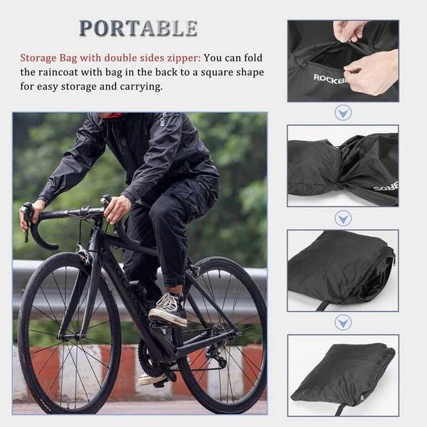 Unisex Waterproof Cycling Rain Jacket - Image 7
