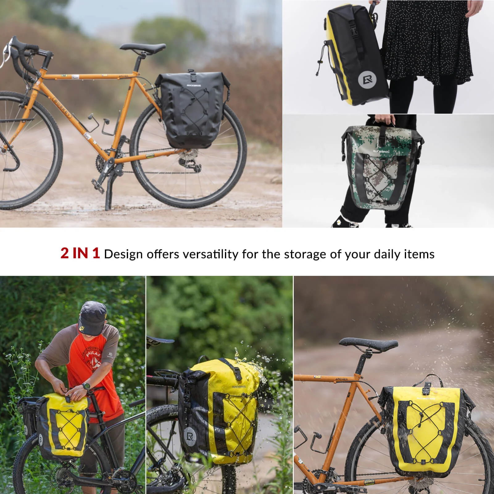 Waterproof Bike Pannier - 27L - Image 11