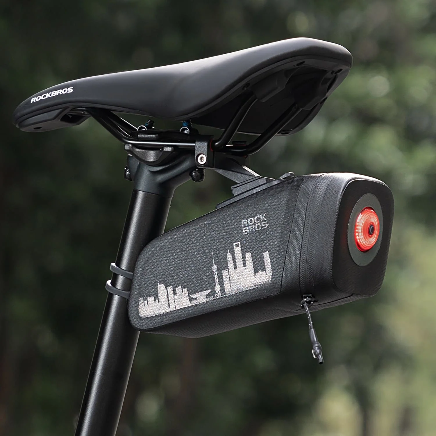 Waterproof Bike Saddle Bag with Rear Light - Image 10