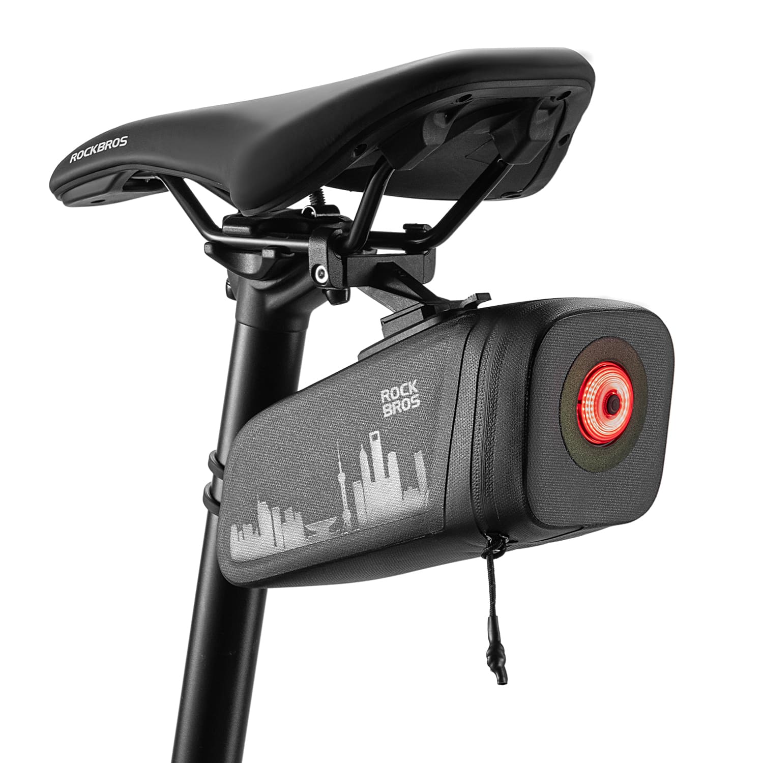 Waterproof Bike Saddle Bag with Rear Light - Image 11