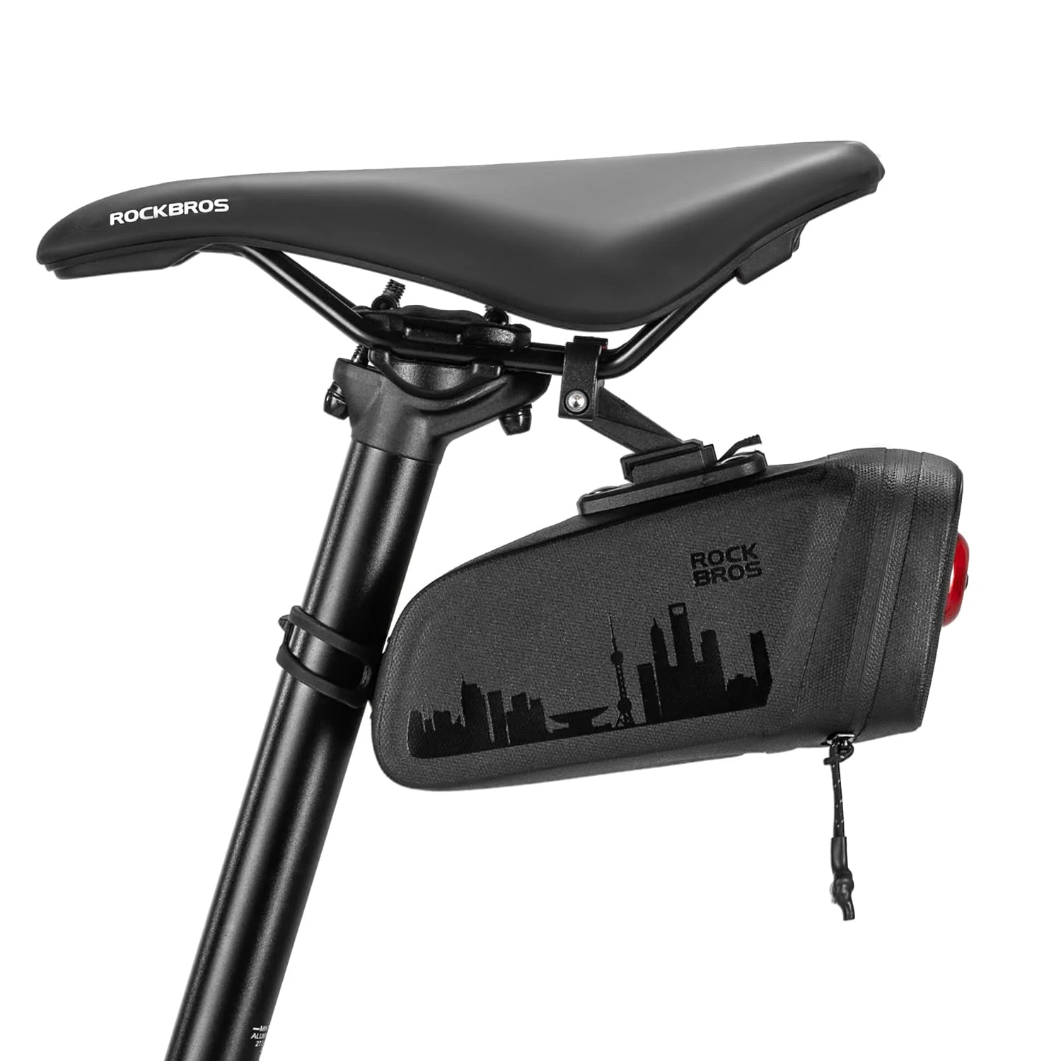 Waterproof Bike Saddle Bag with Rear Light - Image 12