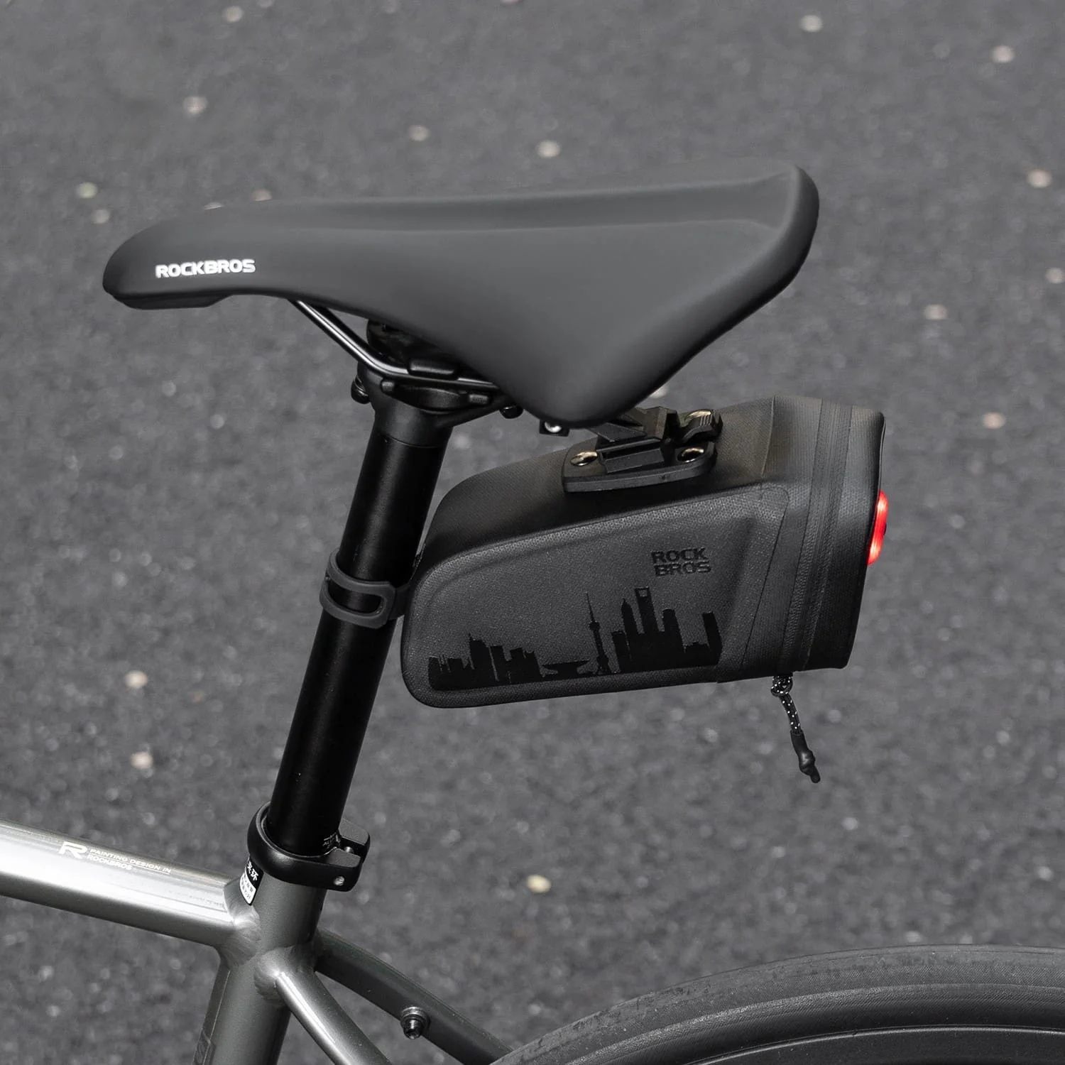 Waterproof Bike Saddle Bag with Rear Light - Image 15