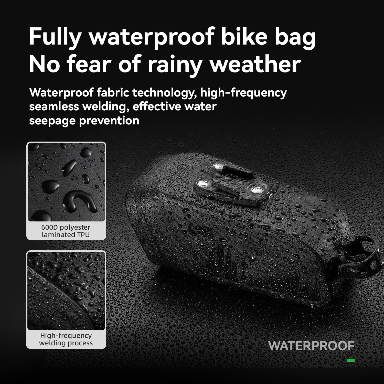 Waterproof Bike Saddle Bag with Rear Light - Image 8