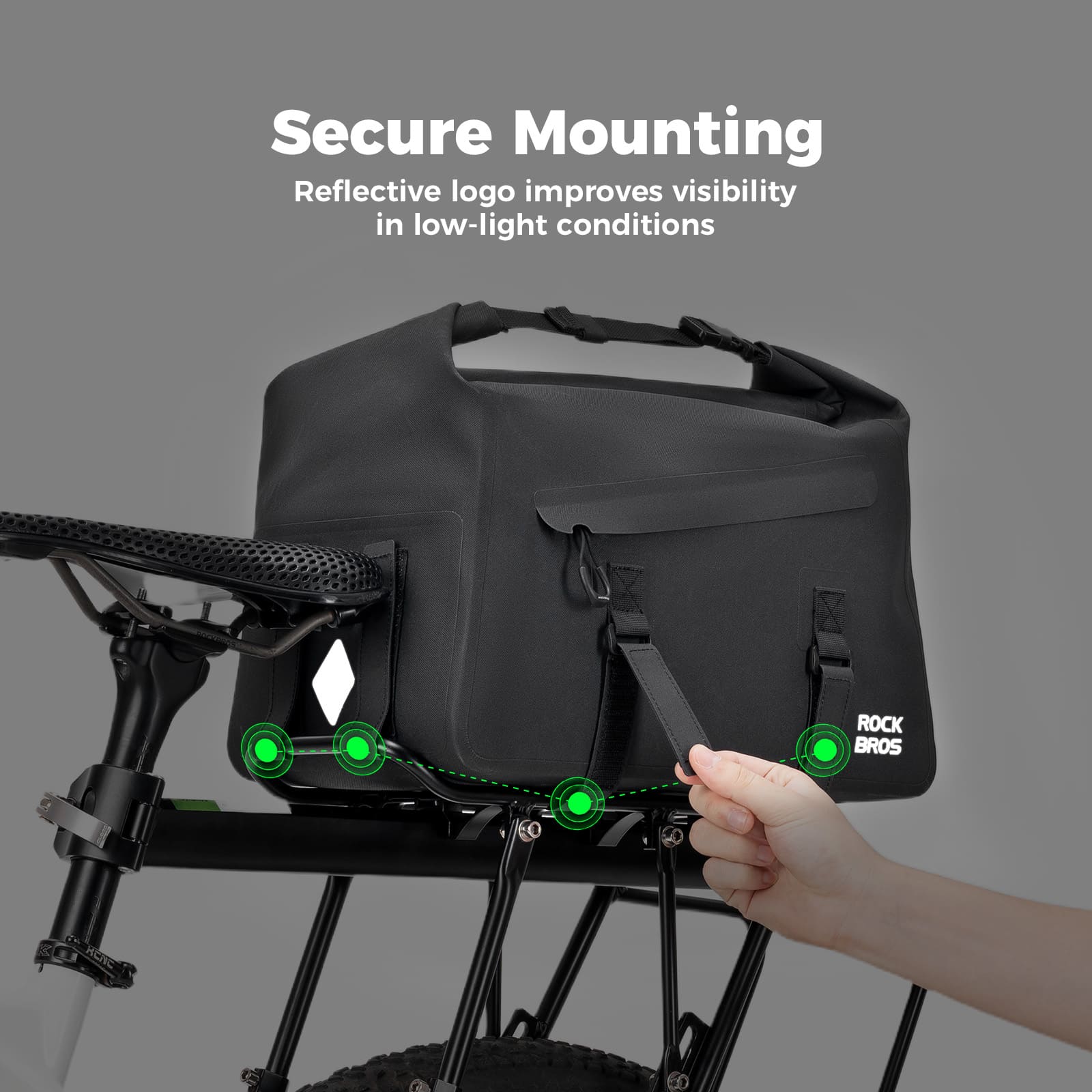 RideMate Bike Rear Rack Bag-16L - Image 11
