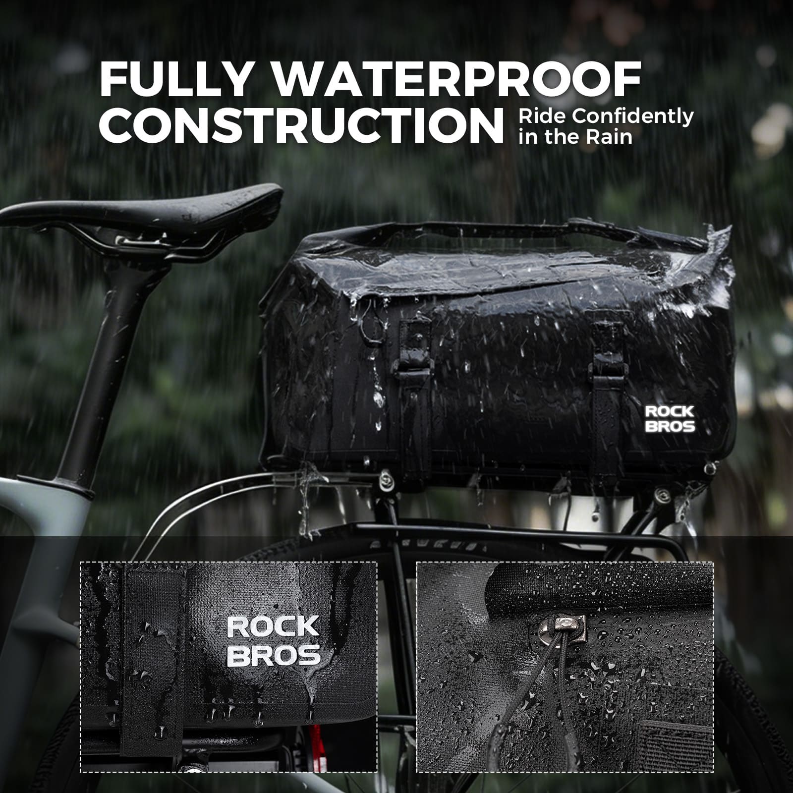 RideMate Bike Rear Rack Bag-16L - Image 5